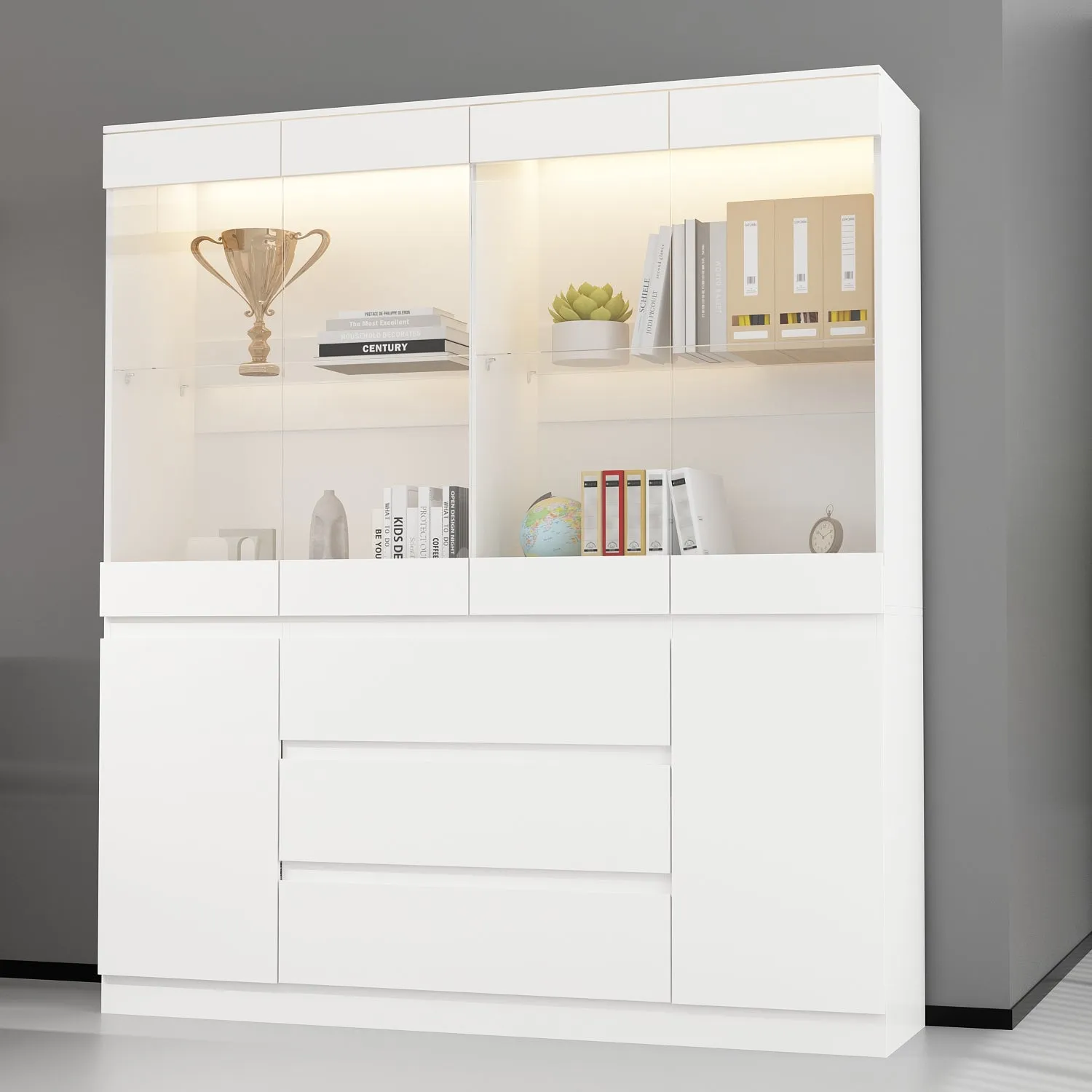 Elegent Display Cabinet With Strong Storage