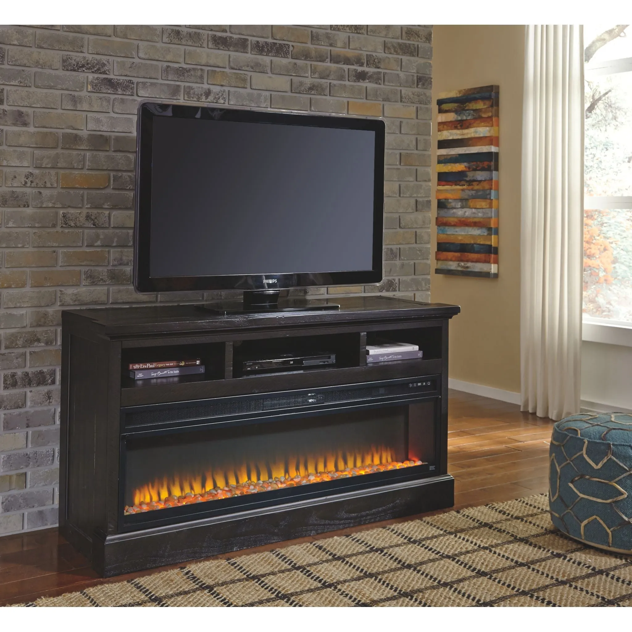 Entertainment Accessories Wide Fireplace Insert