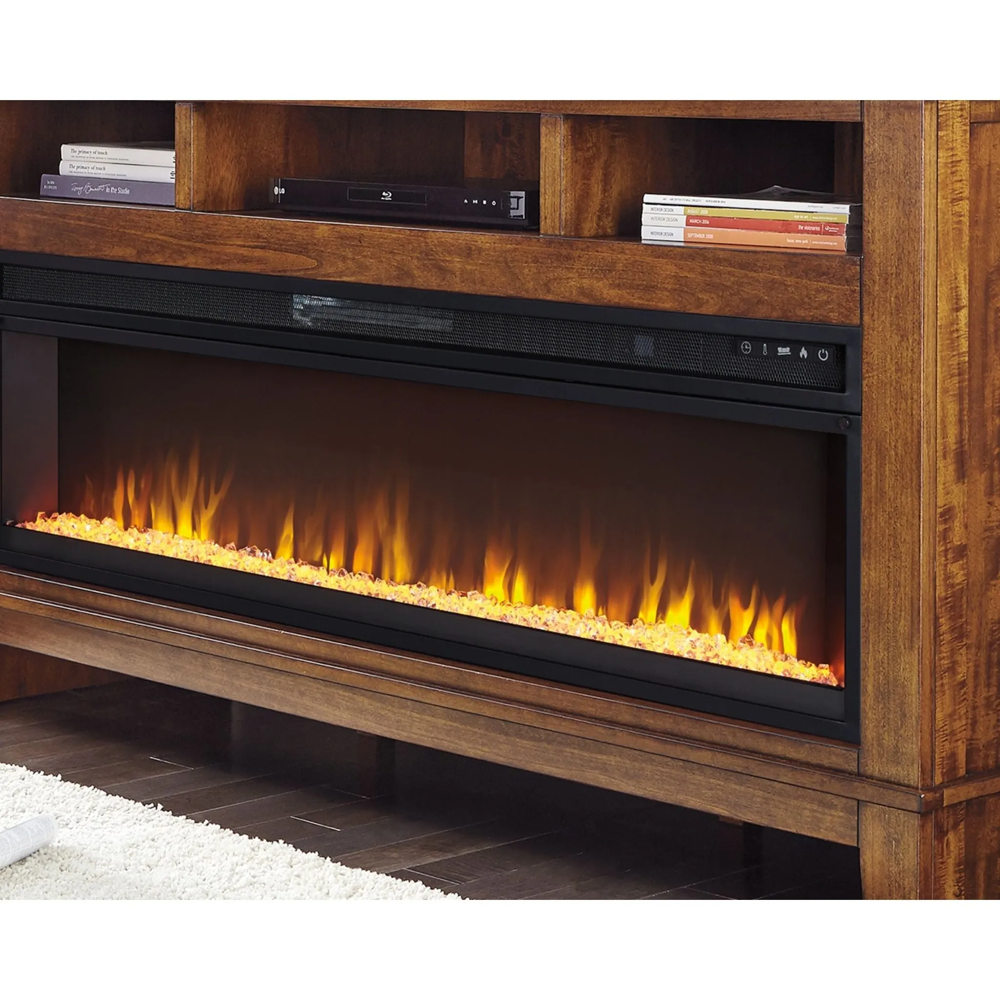 Entertainment Accessories Wide Fireplace Insert