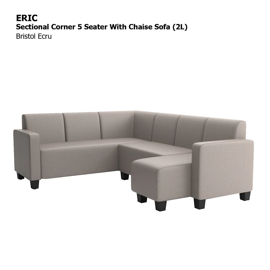 Eric Corner Sectional 5 Seat with Chaise (2L) Sofa