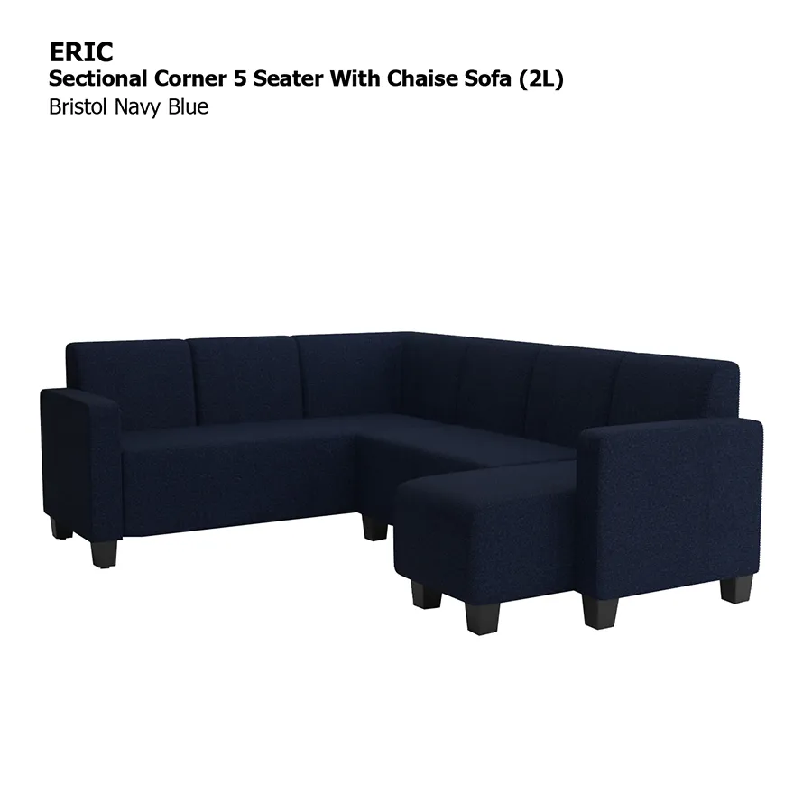 Eric Corner Sectional 5 Seat with Chaise (2L) Sofa