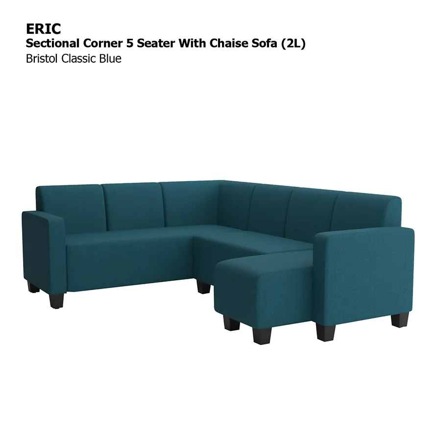 Eric Corner Sectional 5 Seat with Chaise (2L) Sofa