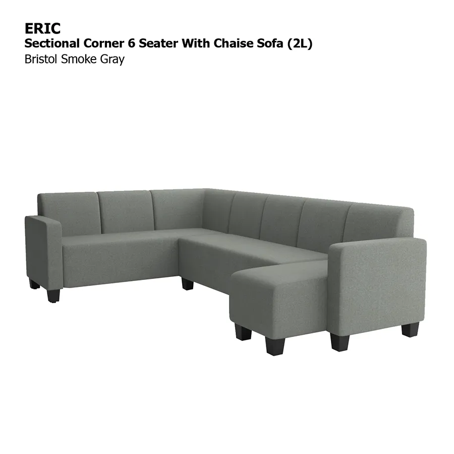 Eric Sectional 6 Seat with Chaise (2L) Sofa