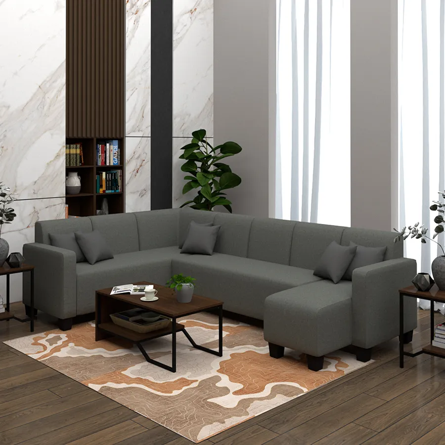 Eric Sectional 6 Seat with Chaise (2L) Sofa