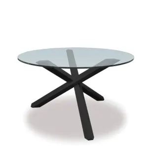 Everest Dining Table Black - 1200dia