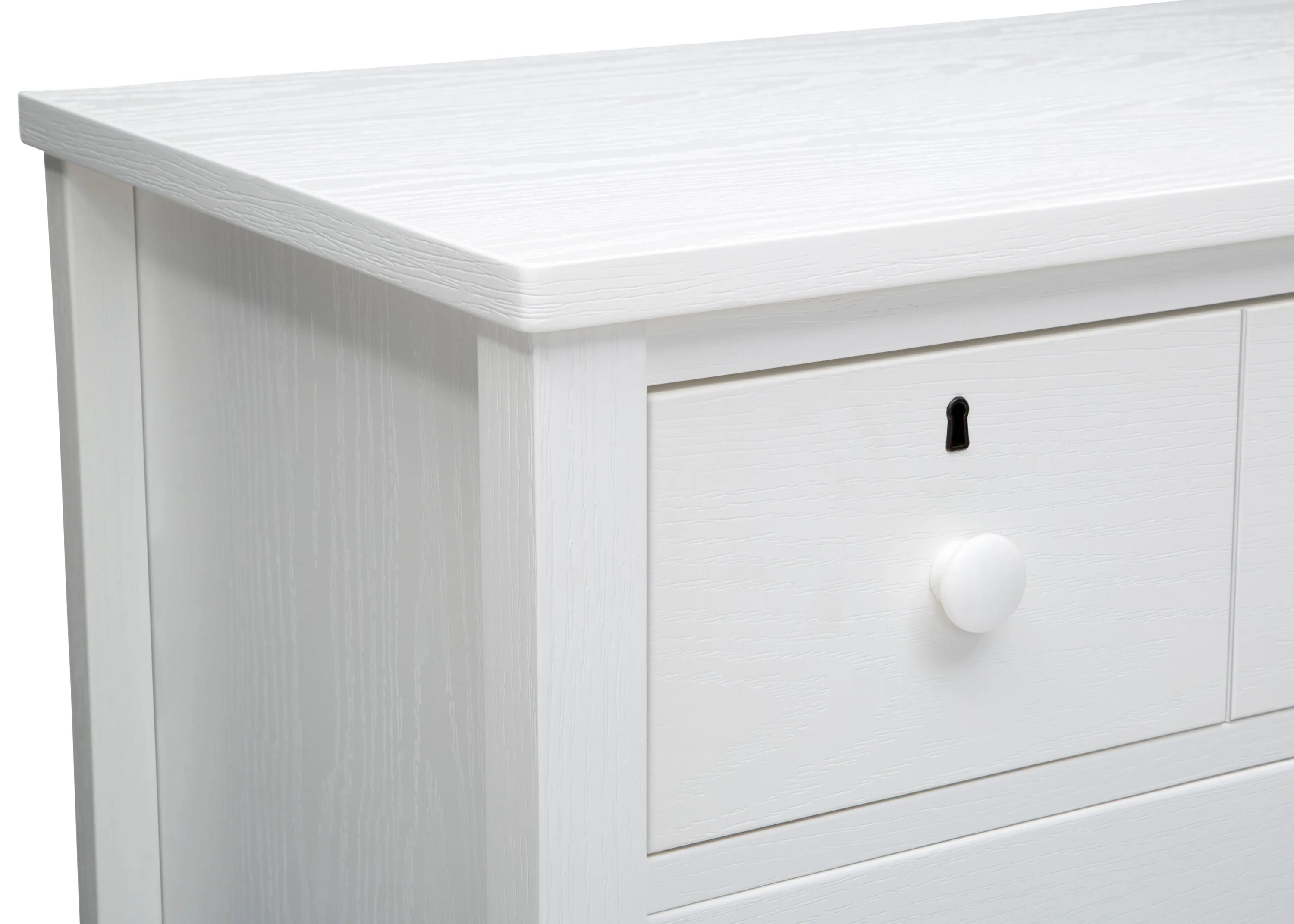 Farmhouse 3 Drawer Dresser with Changing Top and Interlocking Drawers