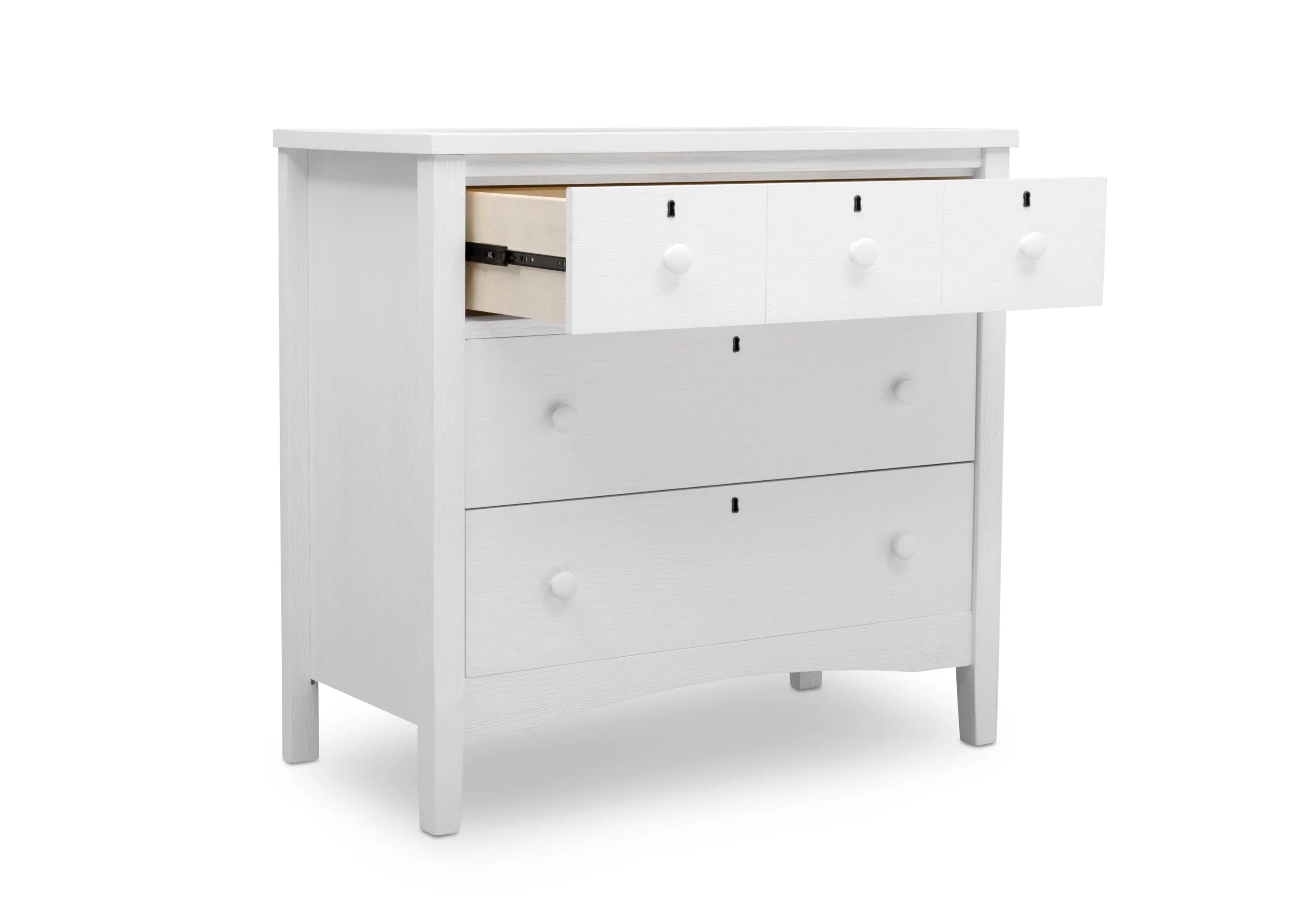 Farmhouse 3 Drawer Dresser with Changing Top and Interlocking Drawers