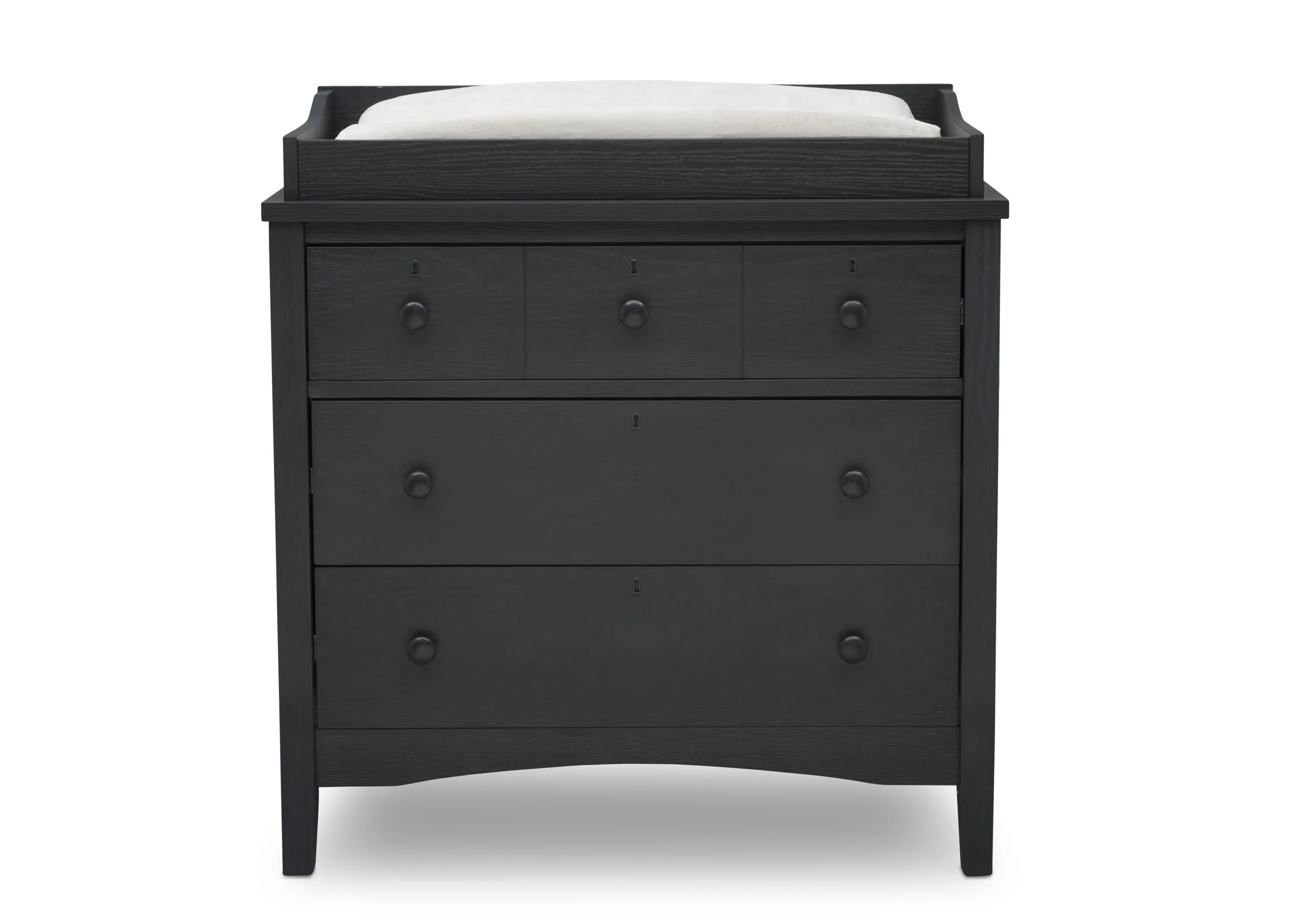 Farmhouse 3 Drawer Dresser with Changing Top and Interlocking Drawers