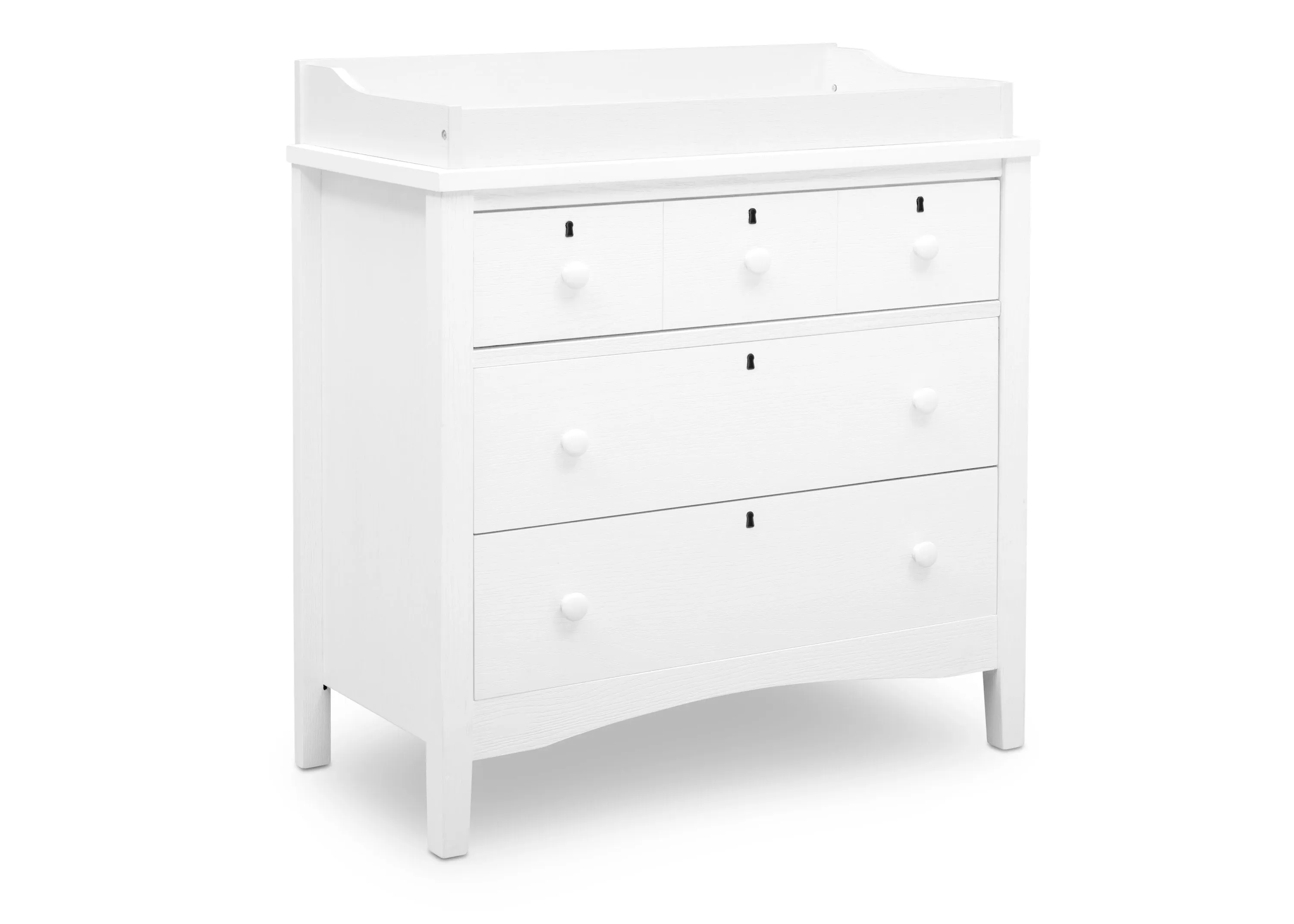 Farmhouse 3 Drawer Dresser with Changing Top and Interlocking Drawers