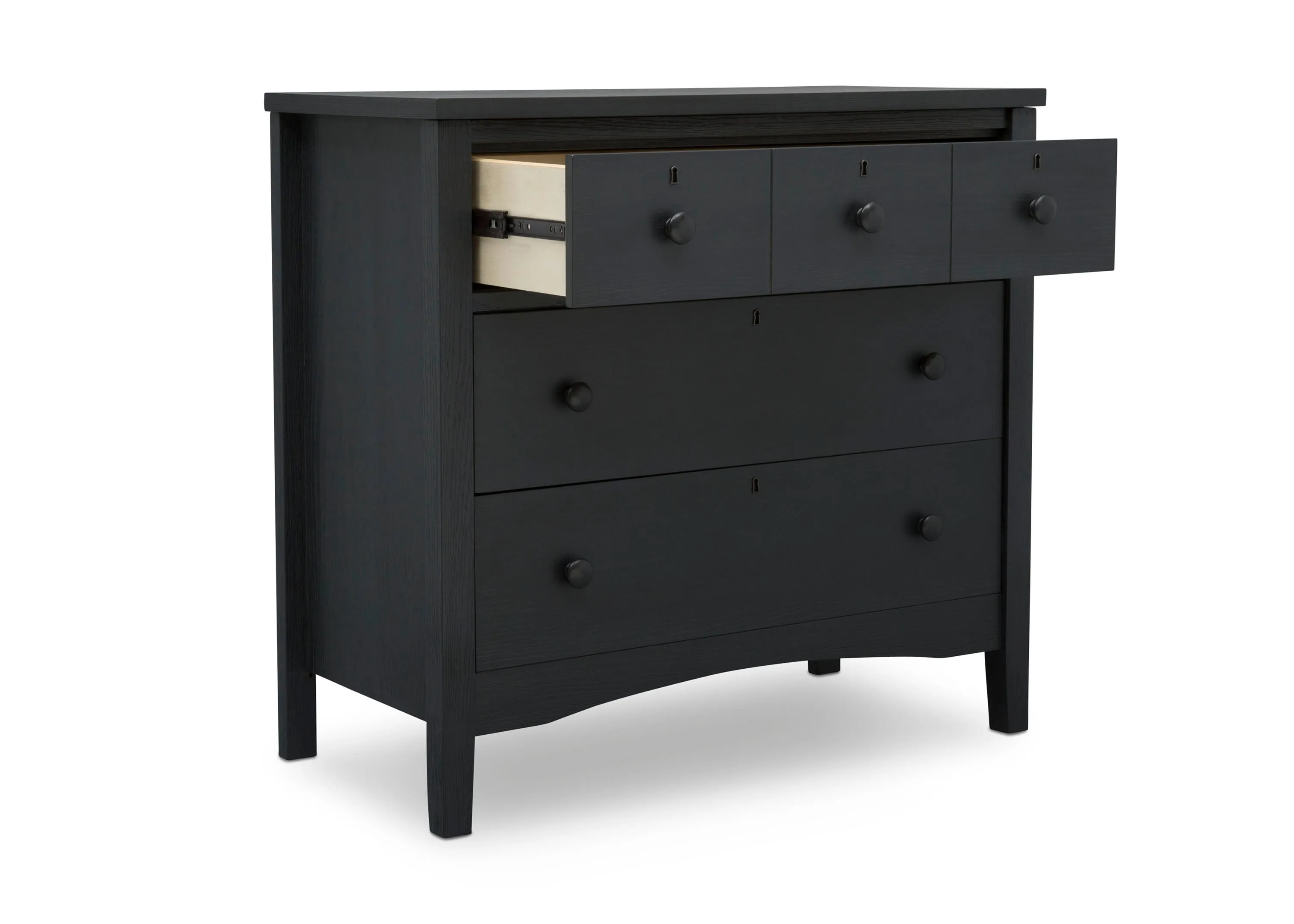 Farmhouse 3 Drawer Dresser with Changing Top and Interlocking Drawers