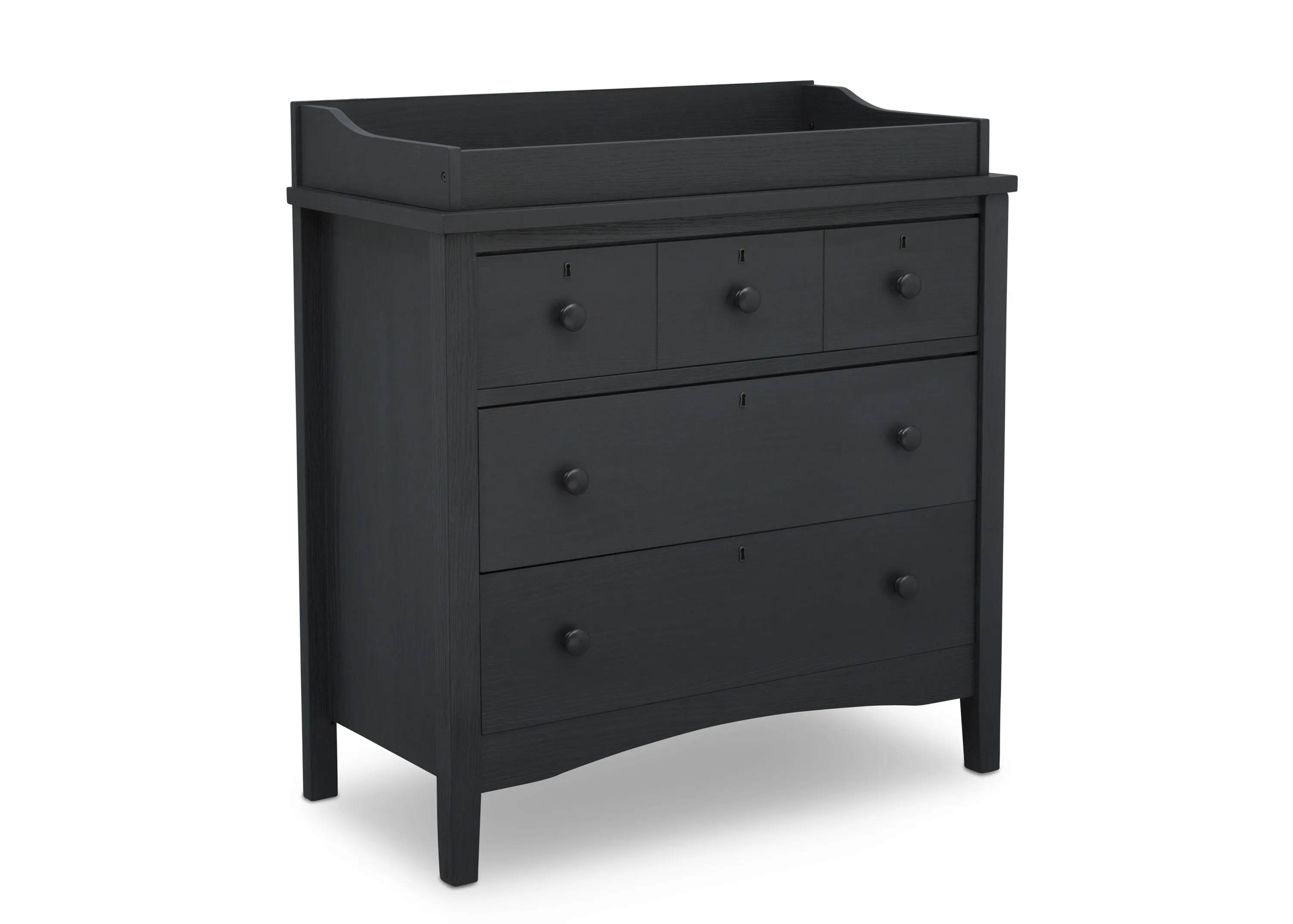 Farmhouse 3 Drawer Dresser with Changing Top and Interlocking Drawers