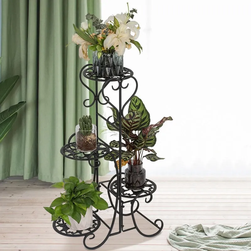 Four Levels Metal Flower Plant Stand