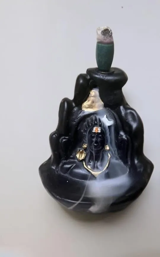 Gayatri 4" Adiyogi Fog Fountain, Black Colour Fog Fountain can be Used in Meditation Place, spritual, Entrance. Fog Brings Positivity at Your Place. by The Creative GIFTMART