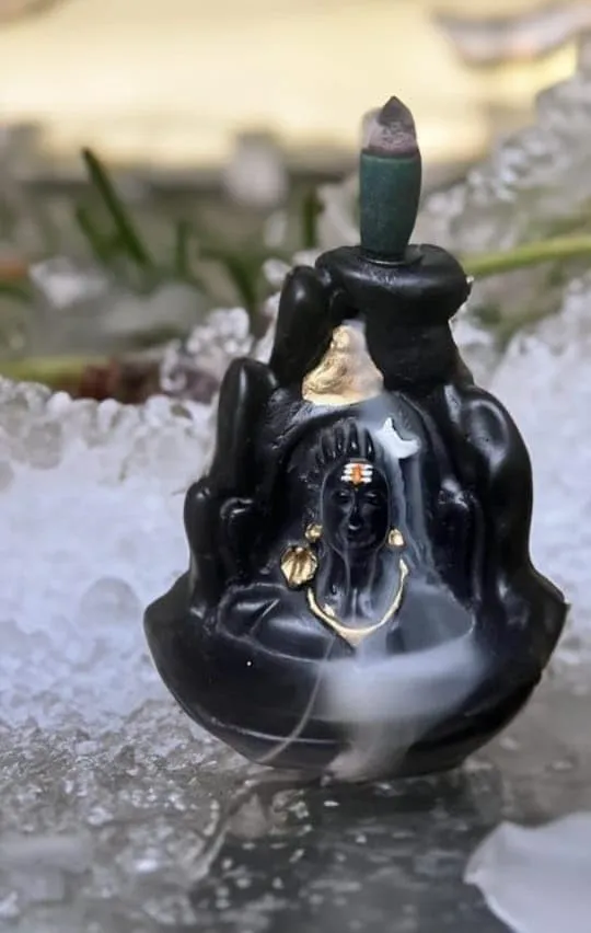 Gayatri 4" Adiyogi Fog Fountain, Black Colour Fog Fountain can be Used in Meditation Place, spritual, Entrance. Fog Brings Positivity at Your Place. by The Creative GIFTMART