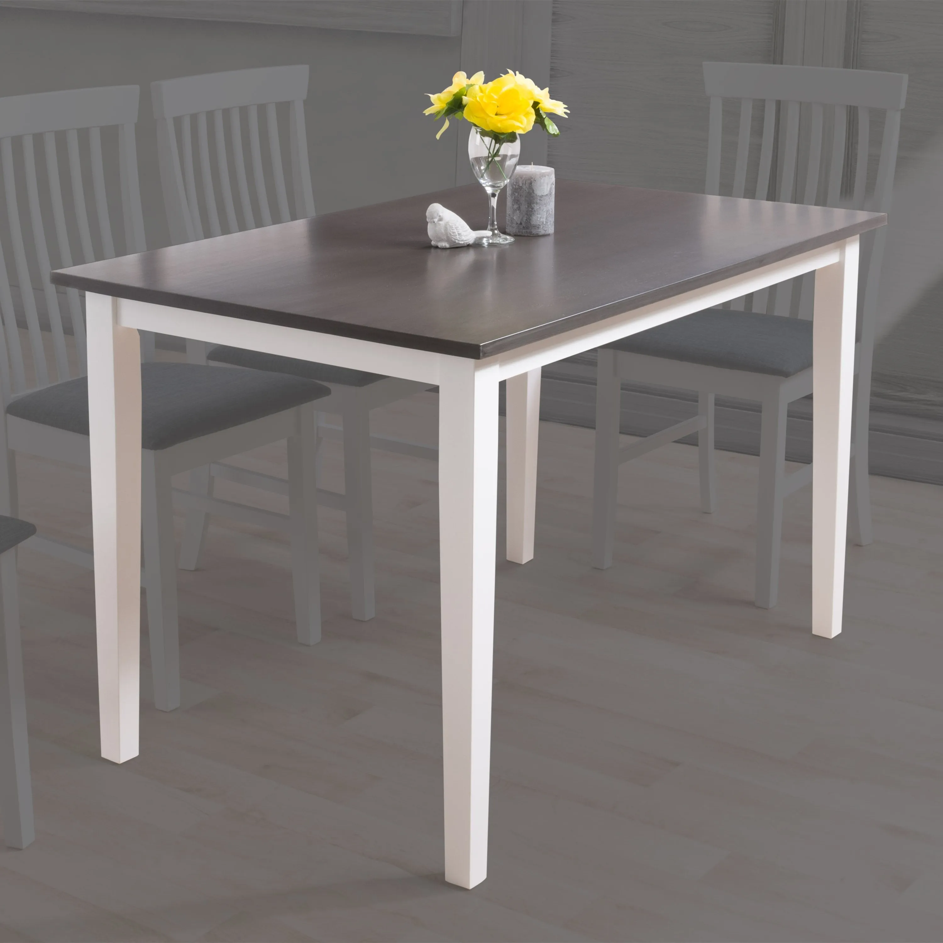 Grey and White Dining Table