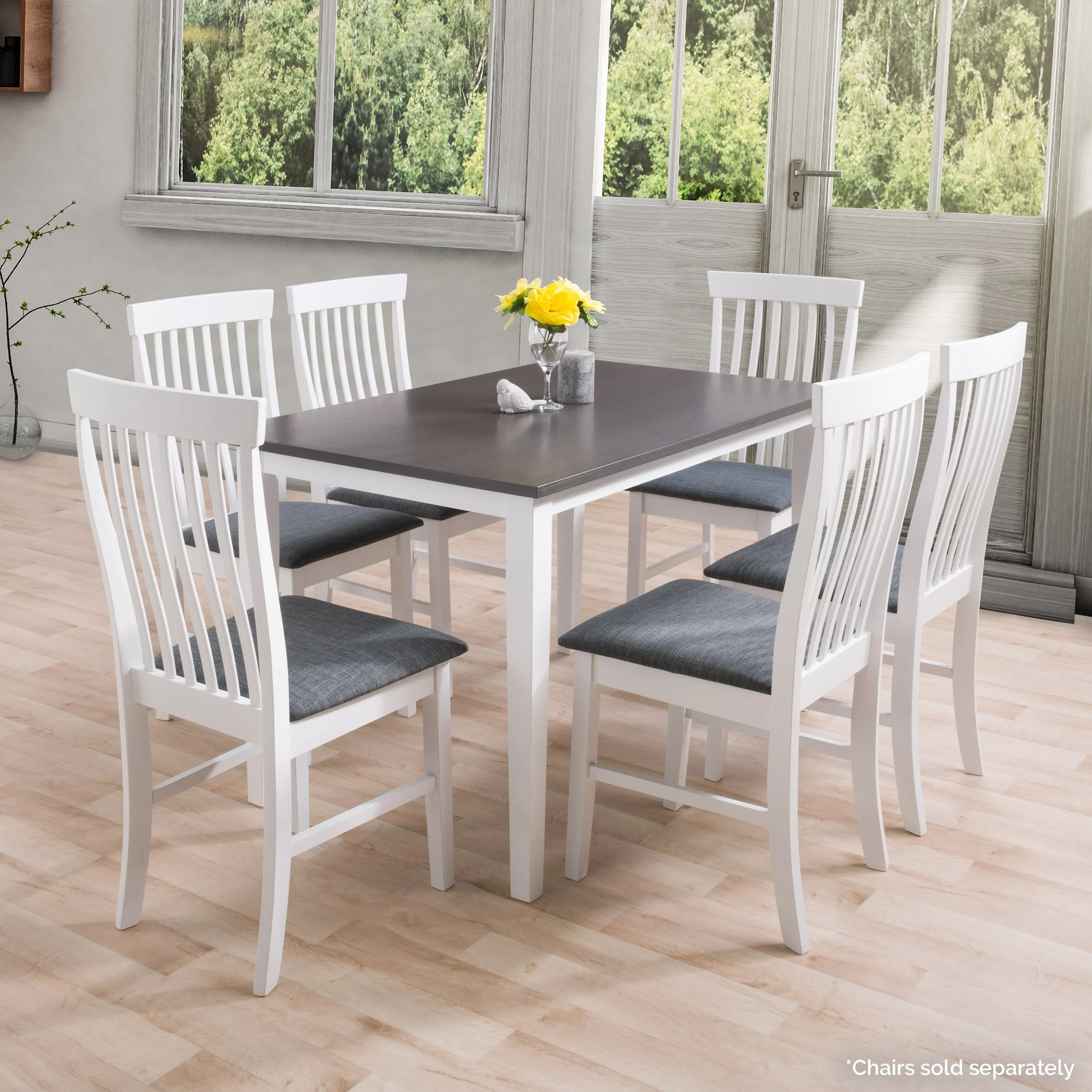 Grey and White Dining Table