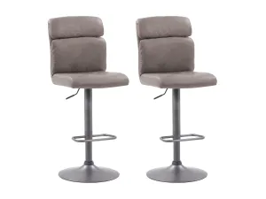 Grey Swivel Bar Stools Set of 2