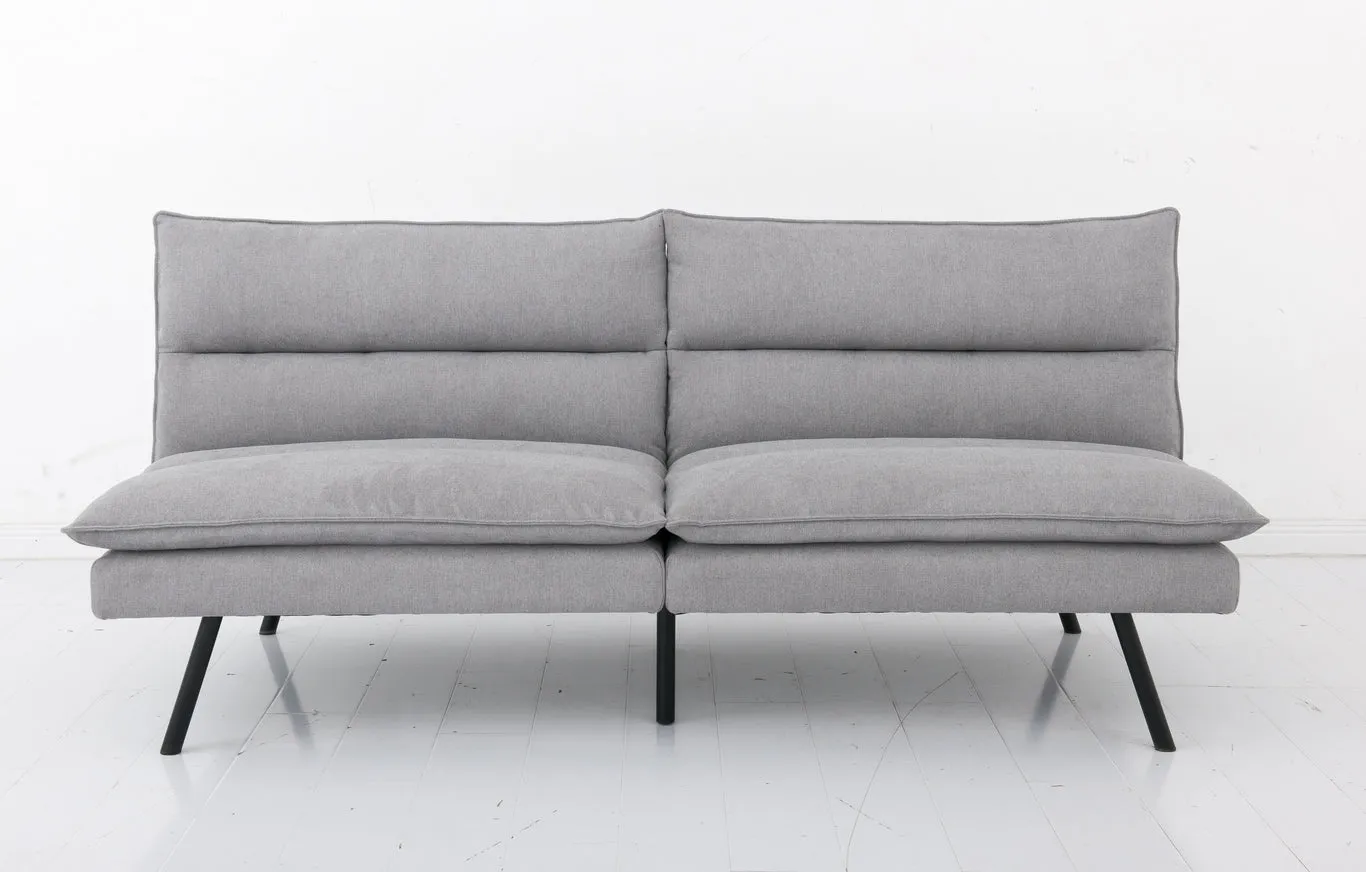 Grey ValueFlex SofaBed: Split Design, Memory Foam & Sturdy Steel Legs