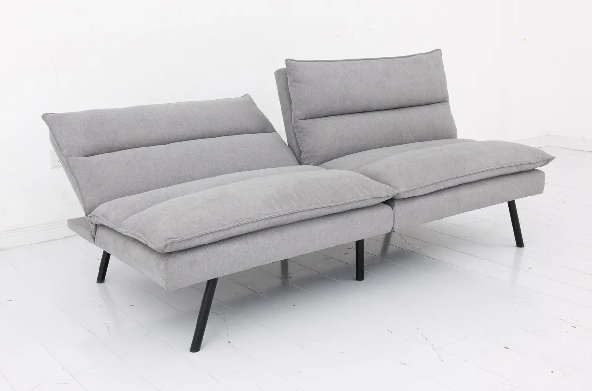 Grey ValueFlex SofaBed: Split Design, Memory Foam & Sturdy Steel Legs