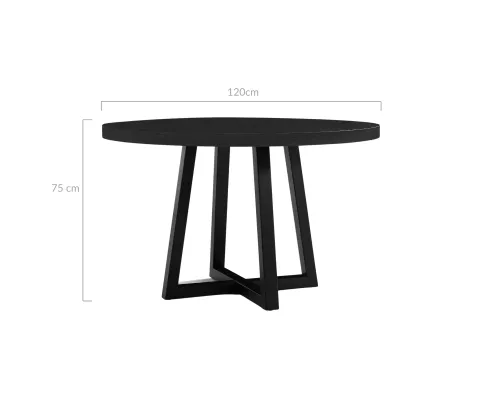 Harry 4 Seater Dining Table in Black