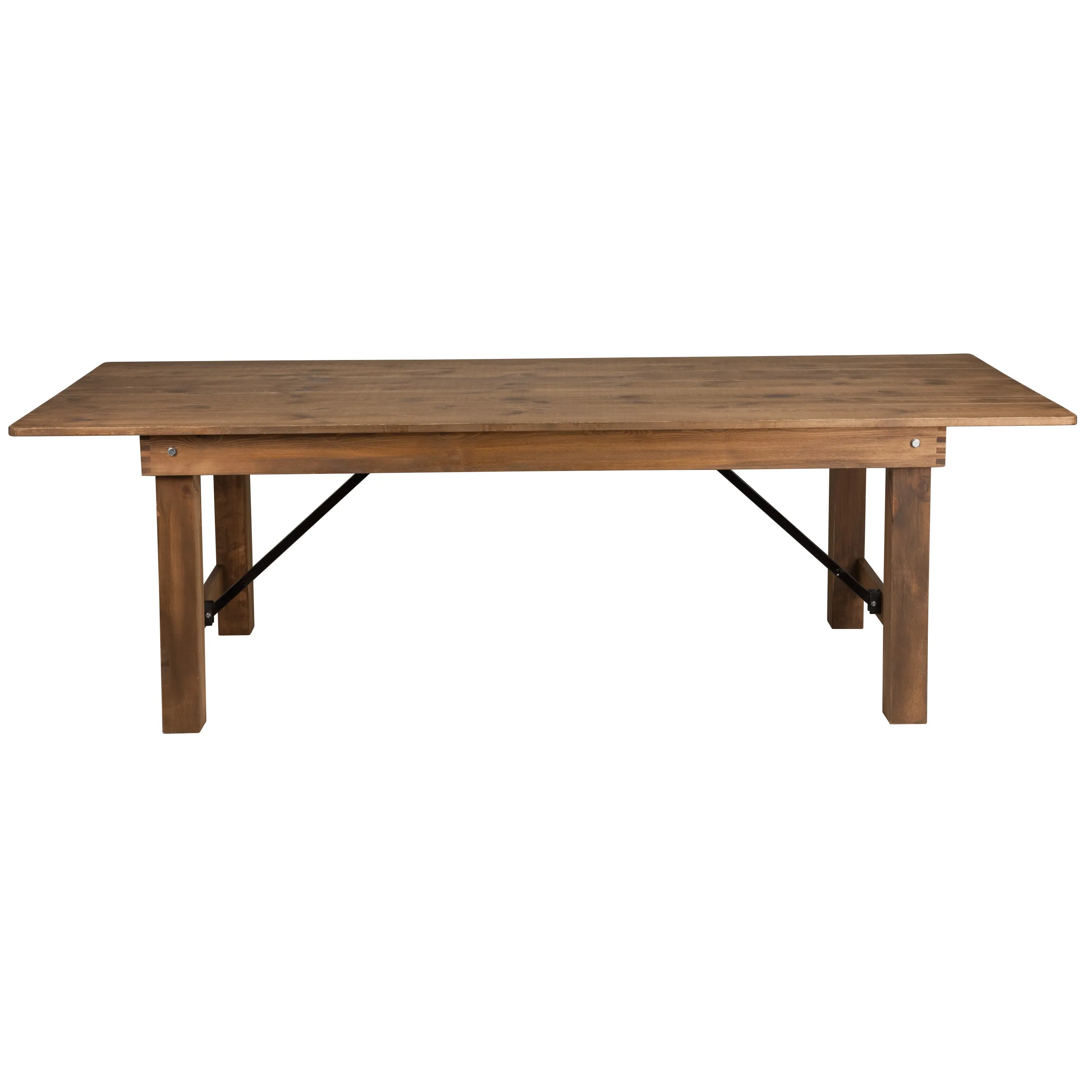 HERCULES Series 8' x 40" Solid Pine Folding Farm Table