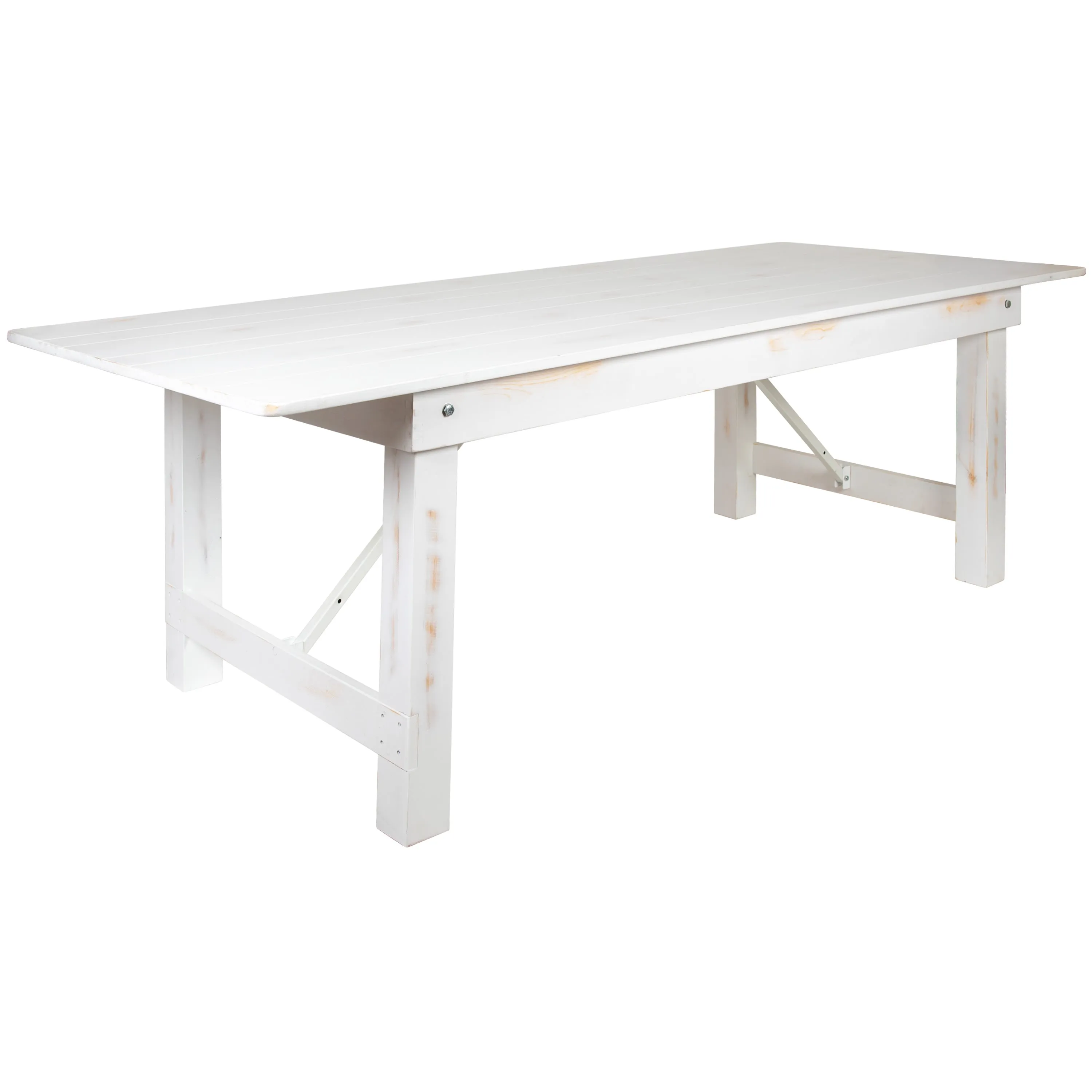 HERCULES Series 8' x 40" Solid Pine Folding Farm Table