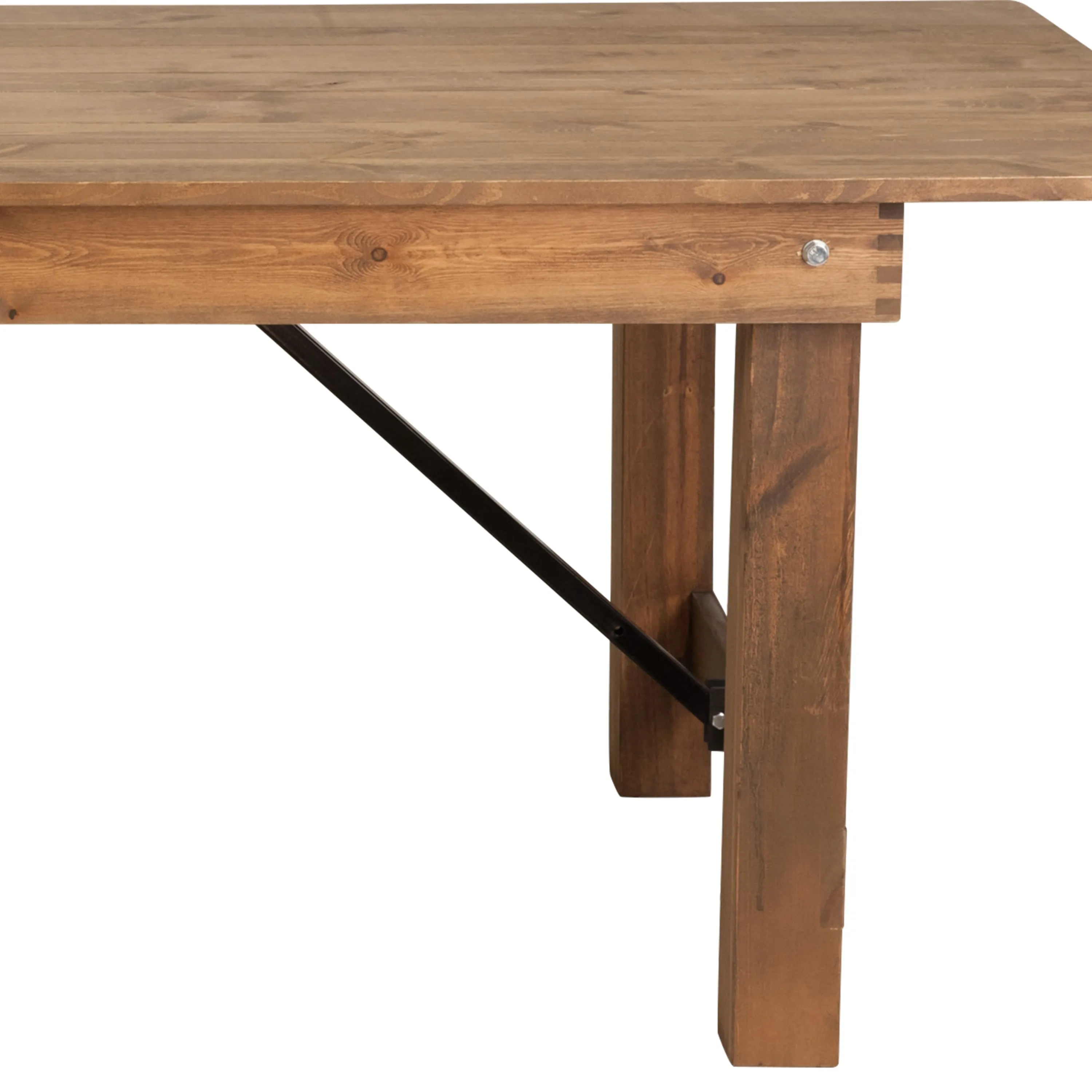 HERCULES Series 8' x 40" Solid Pine Folding Farm Table