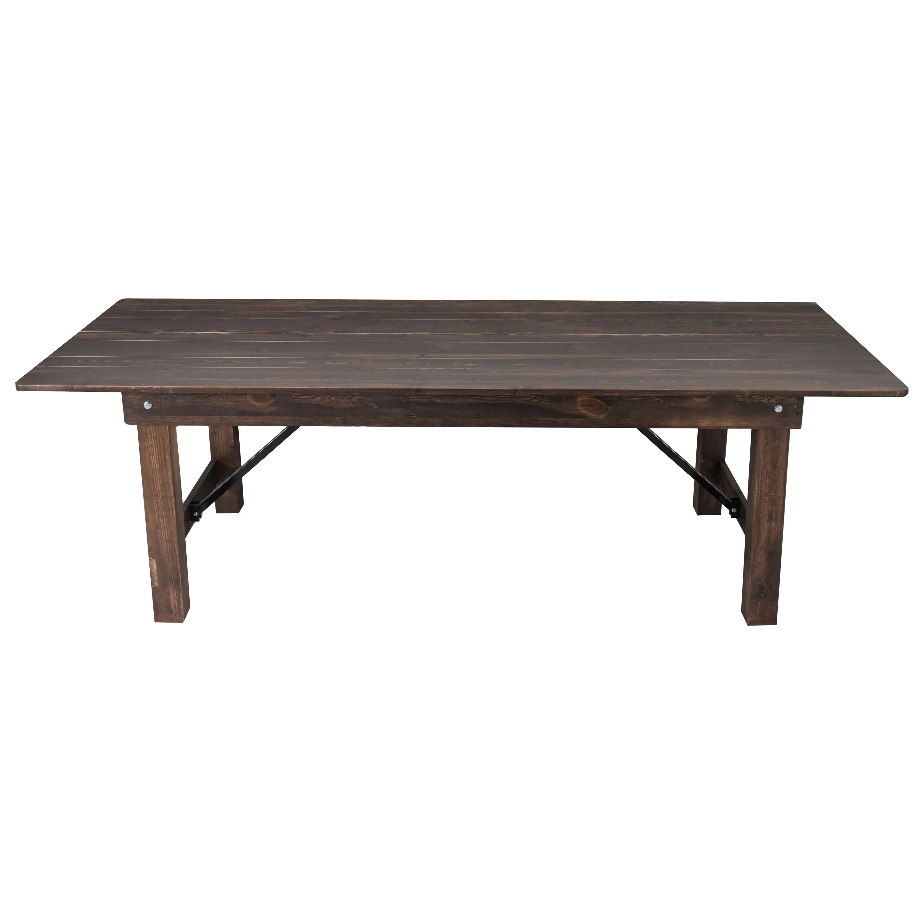 HERCULES Series 8' x 40" Solid Pine Folding Farm Table