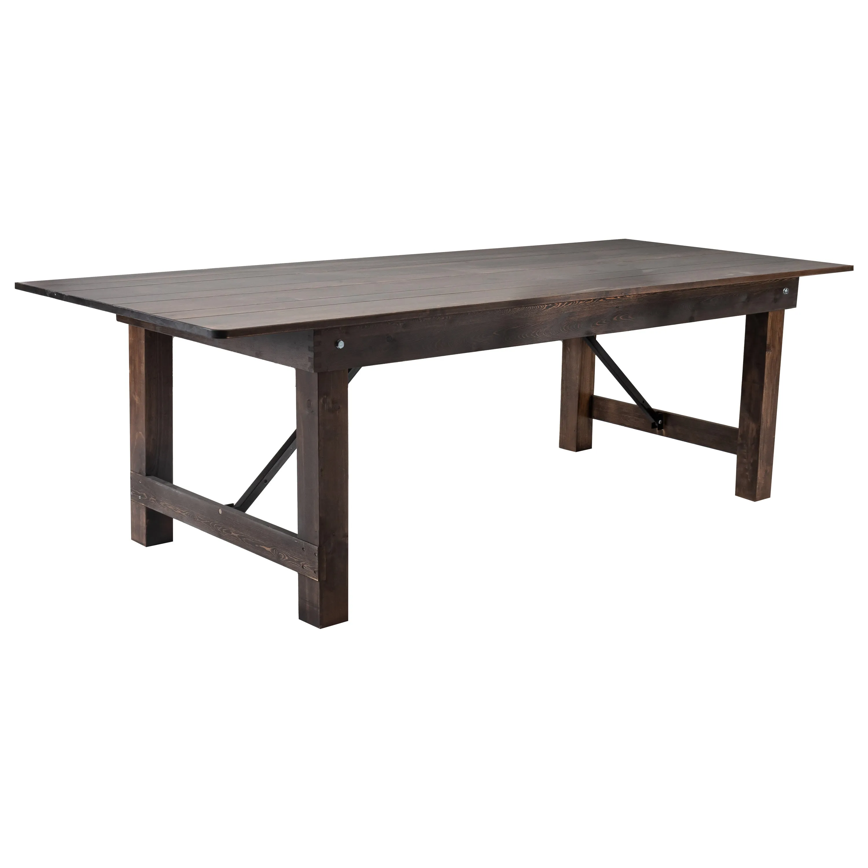 HERCULES Series 8' x 40" Solid Pine Folding Farm Table