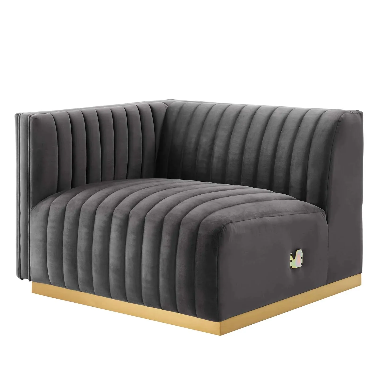 Highline Mid-century Modern Fabric Chaise Sectional