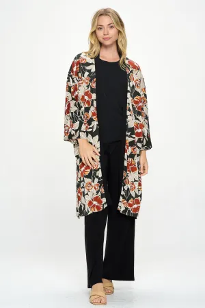 HIT Kimono Long Jacket W/Pocket-4085HT-QRP1-CK-W409