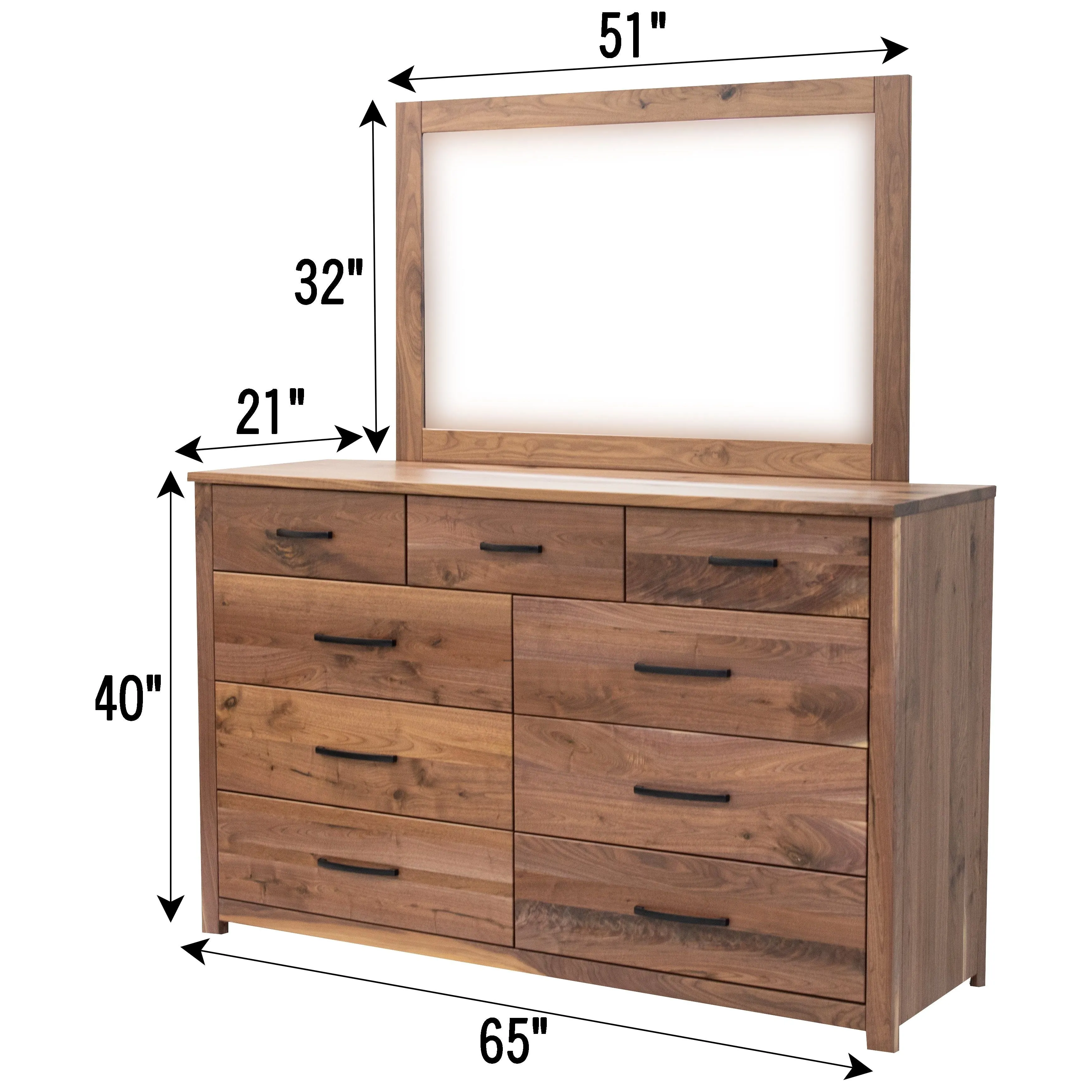 Hudson 9-Drawer Tall Dresser