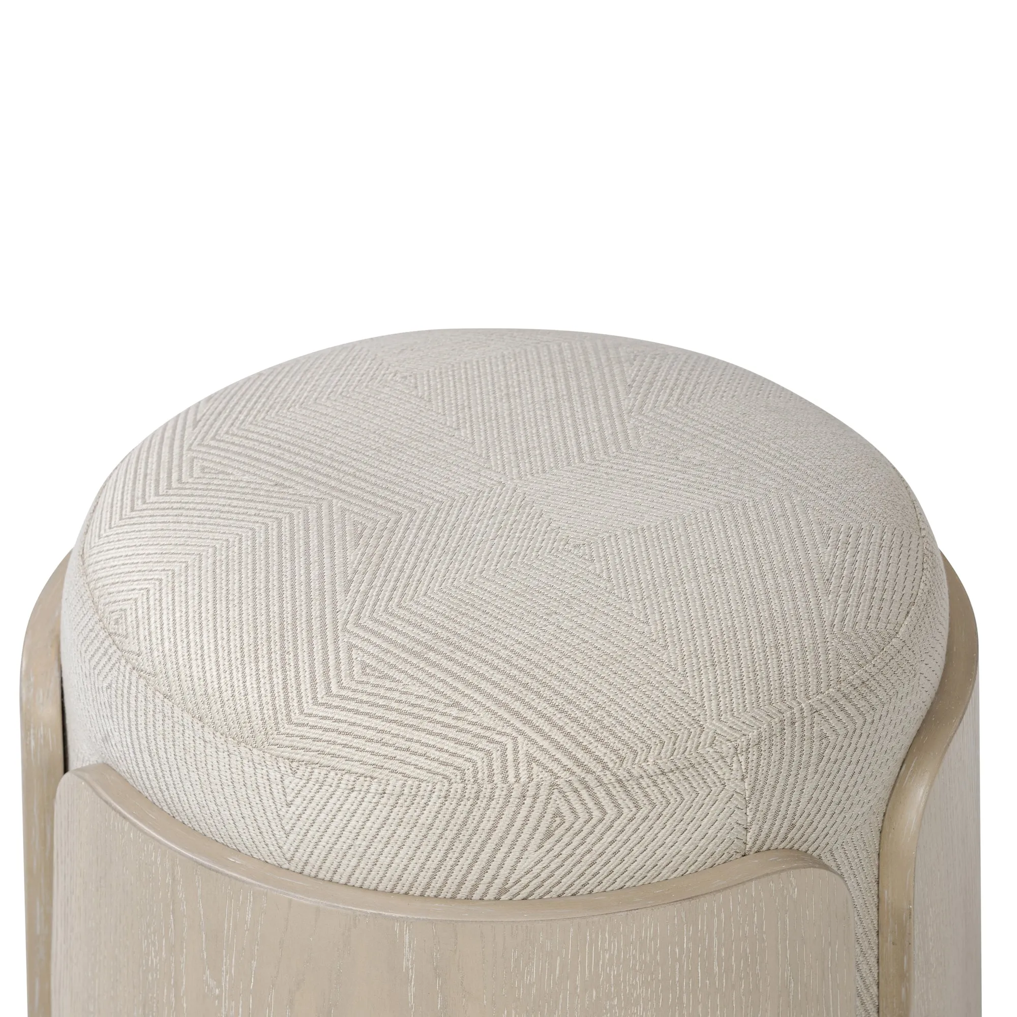 Hutton 513CH17B Ottoman - Ashe Blonde Oak/Ecru