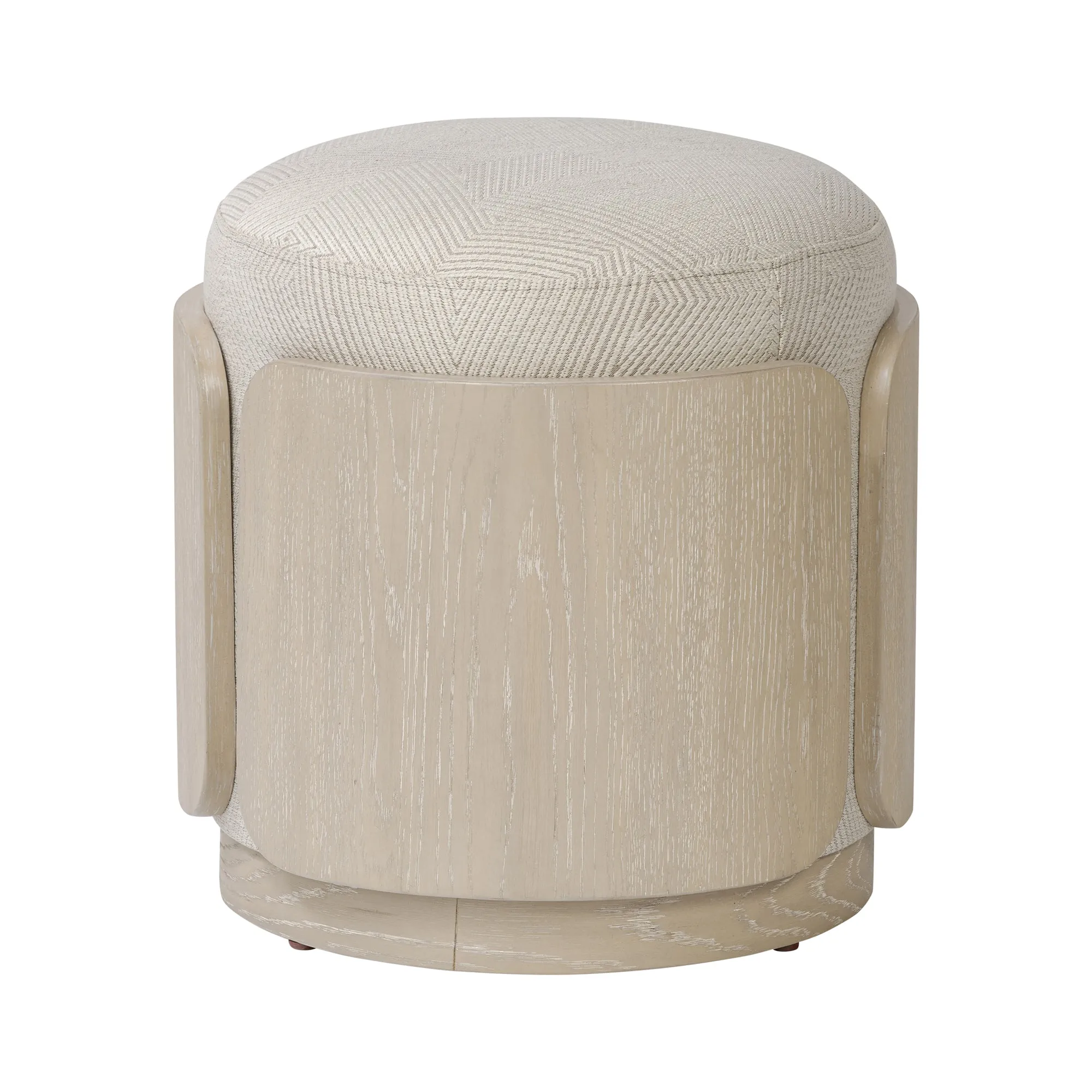 Hutton 513CH17B Ottoman - Ashe Blonde Oak/Ecru