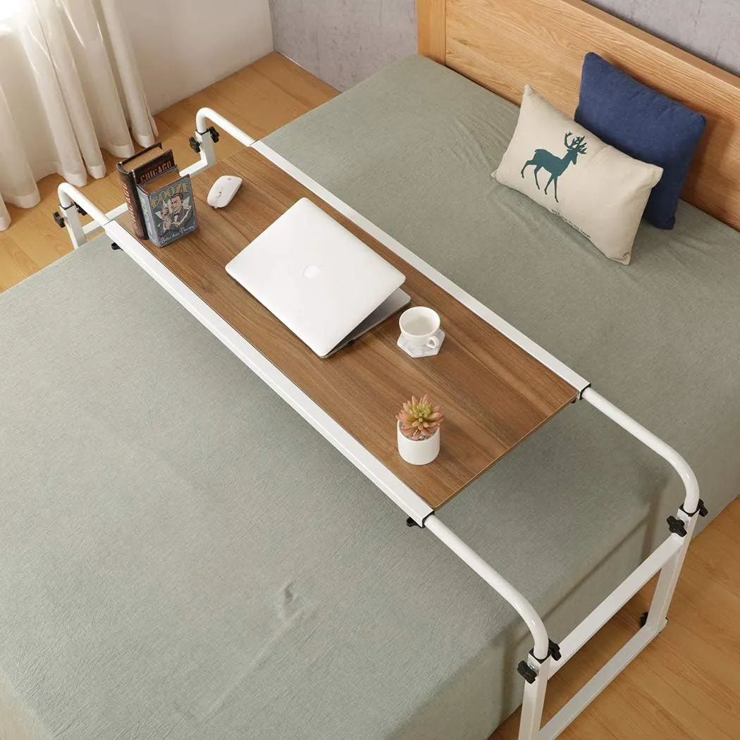 ITEM# 0175   Overbed Desk Laptop Cart Laptop Desk with Wheels Over Bed Desk Adjustable Overbed Table with Wheels King Queen Bed Table Bed Table on Wheels Overbed Laptop Table