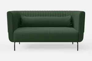 Jackson 2 Seater Sofa Forest Green Linen Fabric