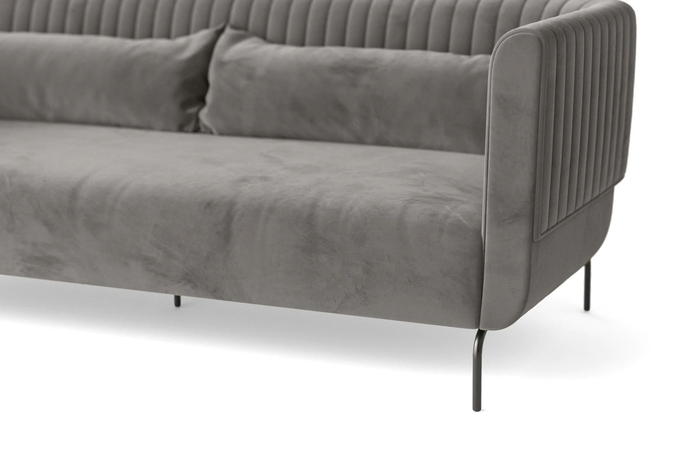 Jackson 2 Seater Sofa Grey Velvet