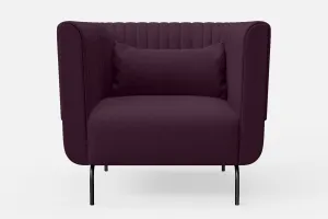 Jackson Armchair Purple Linen Fabric