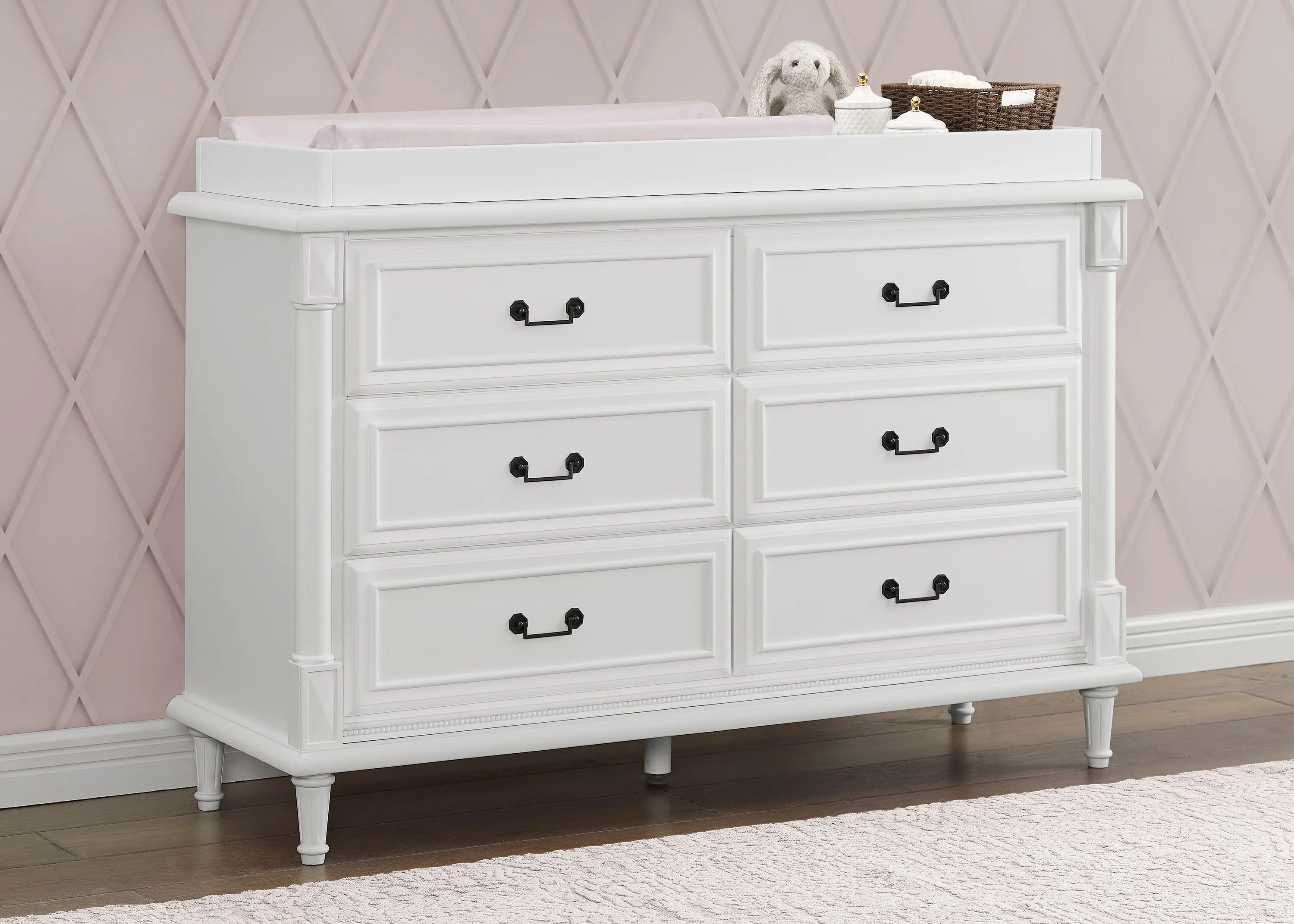 Juliette 6 Drawer Dresser with Changing Top and Interlocking Drawers