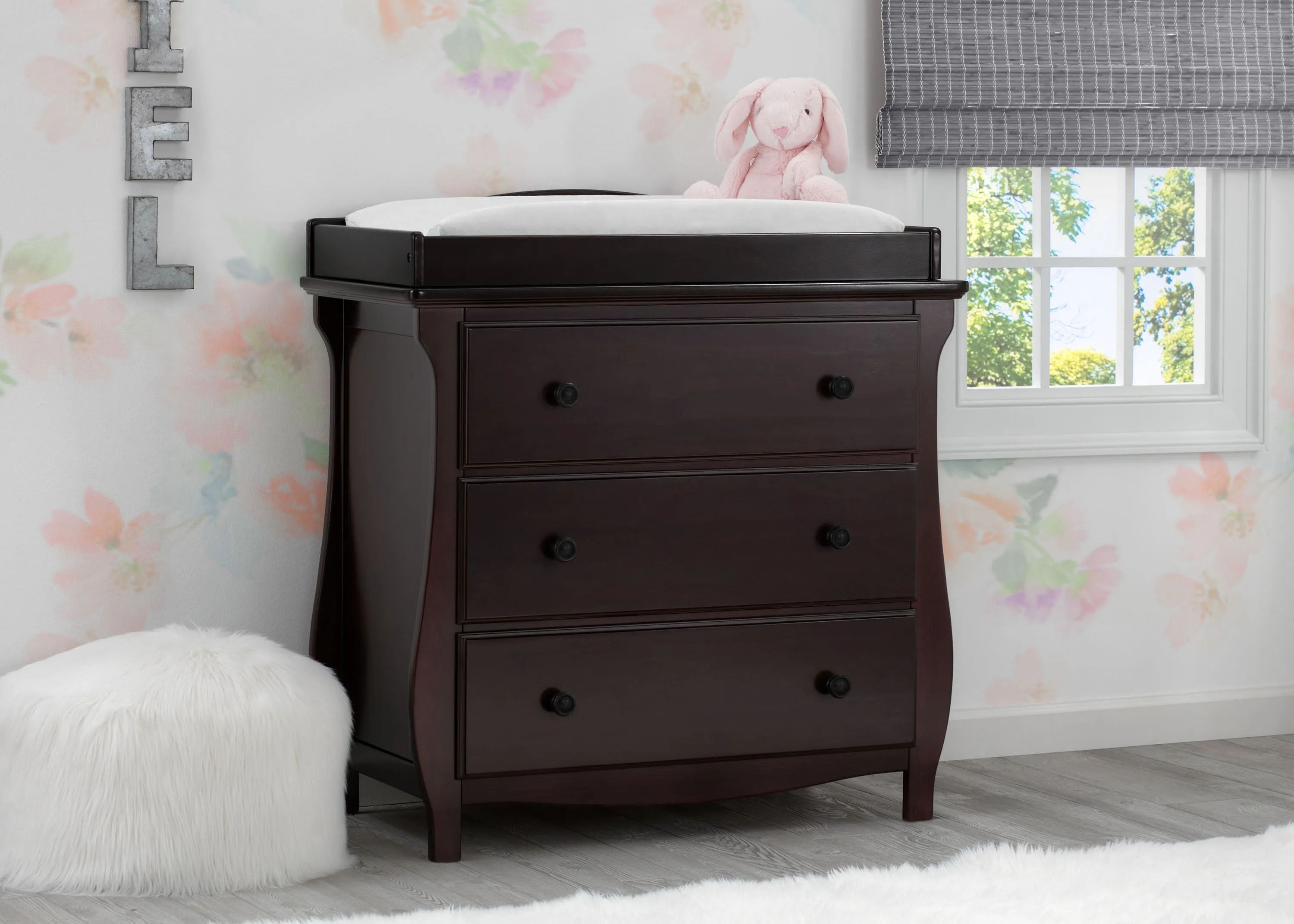 Lancaster 3 Drawer Dresser with Changing Top and Interlocking Drawers