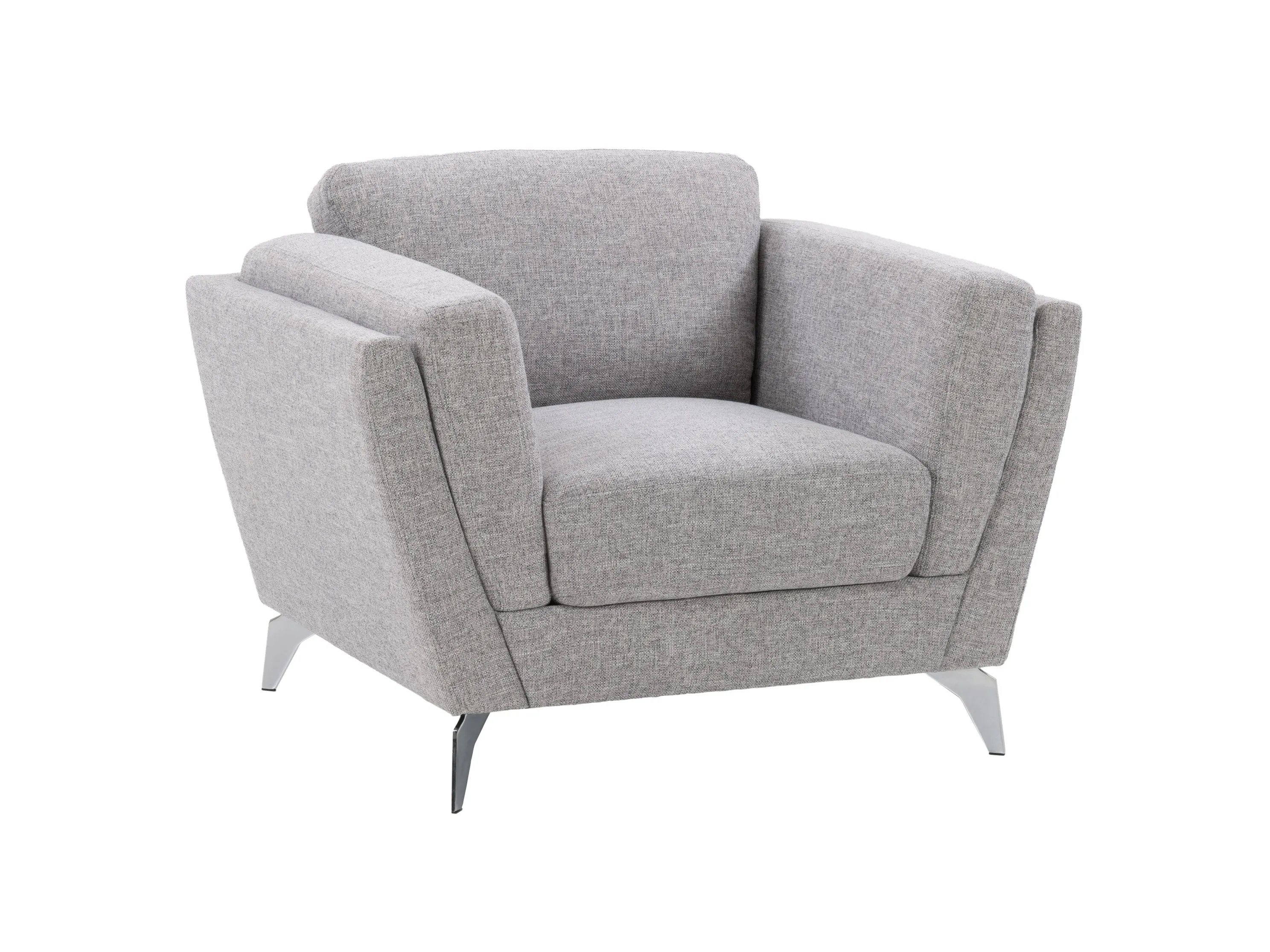 Light Grey Upholstered Arm Chair