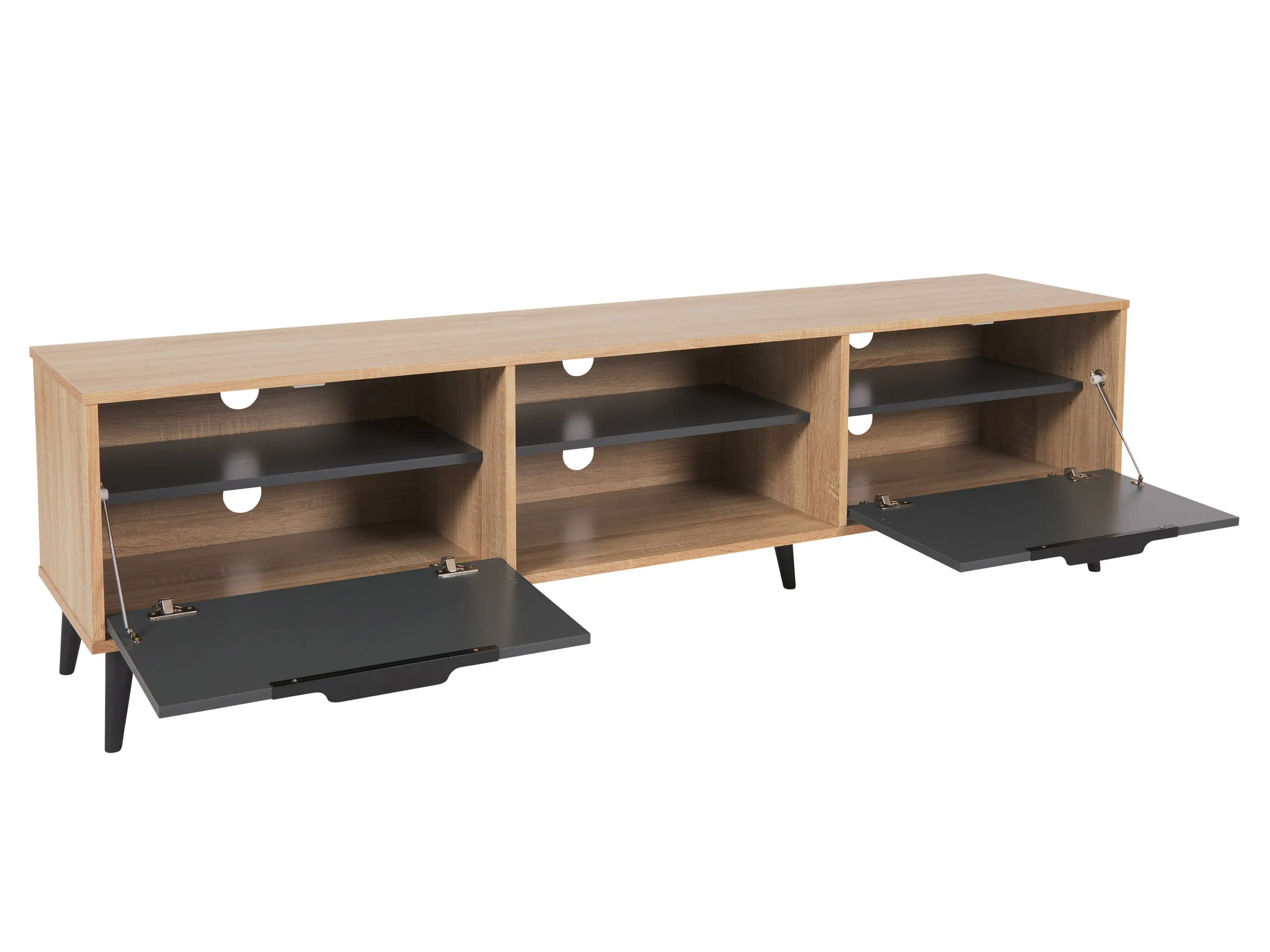 Light Wood TV Bench for TVs up to 85"