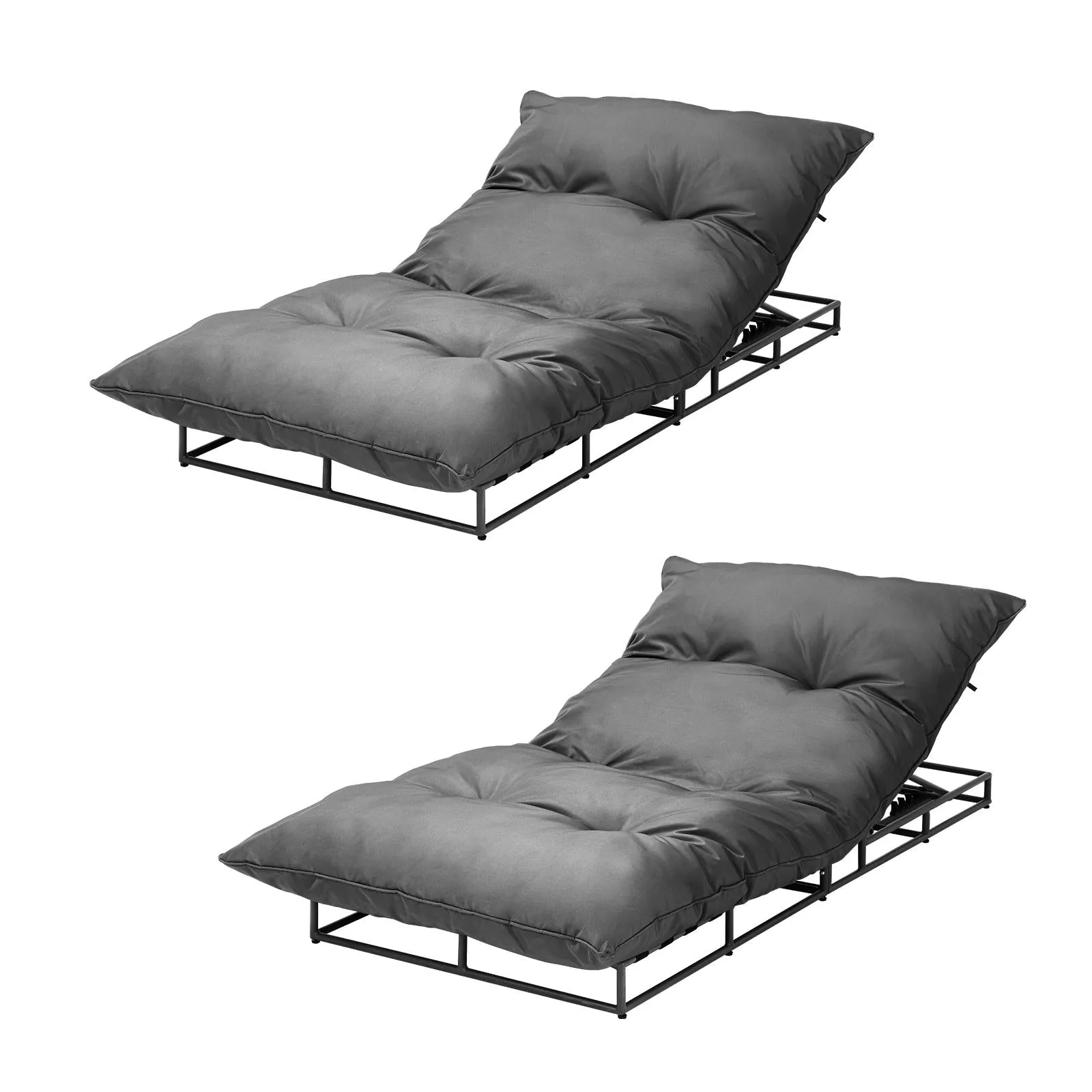 Livsip 2X Outdoor Sun Lounger Day Bed Garden Patio Furniture Setting