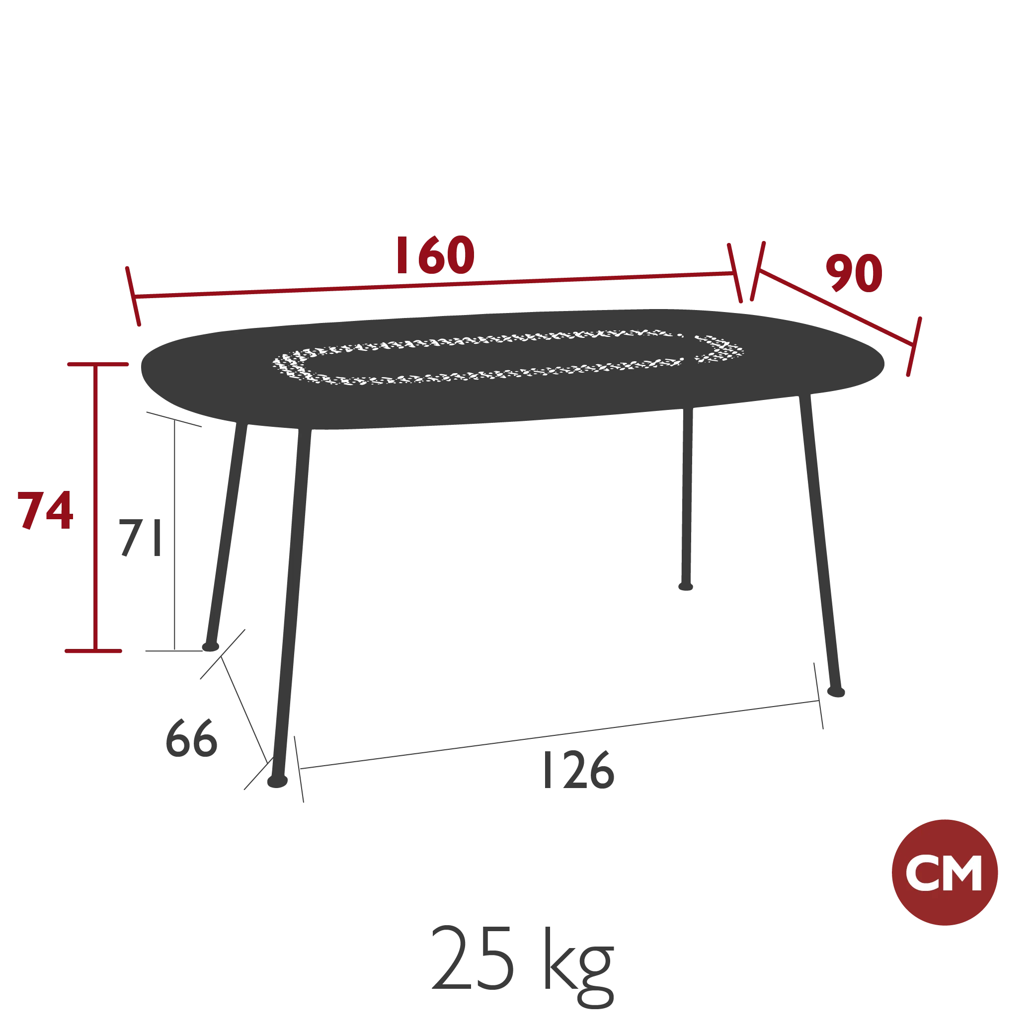 Lorette Oval Table