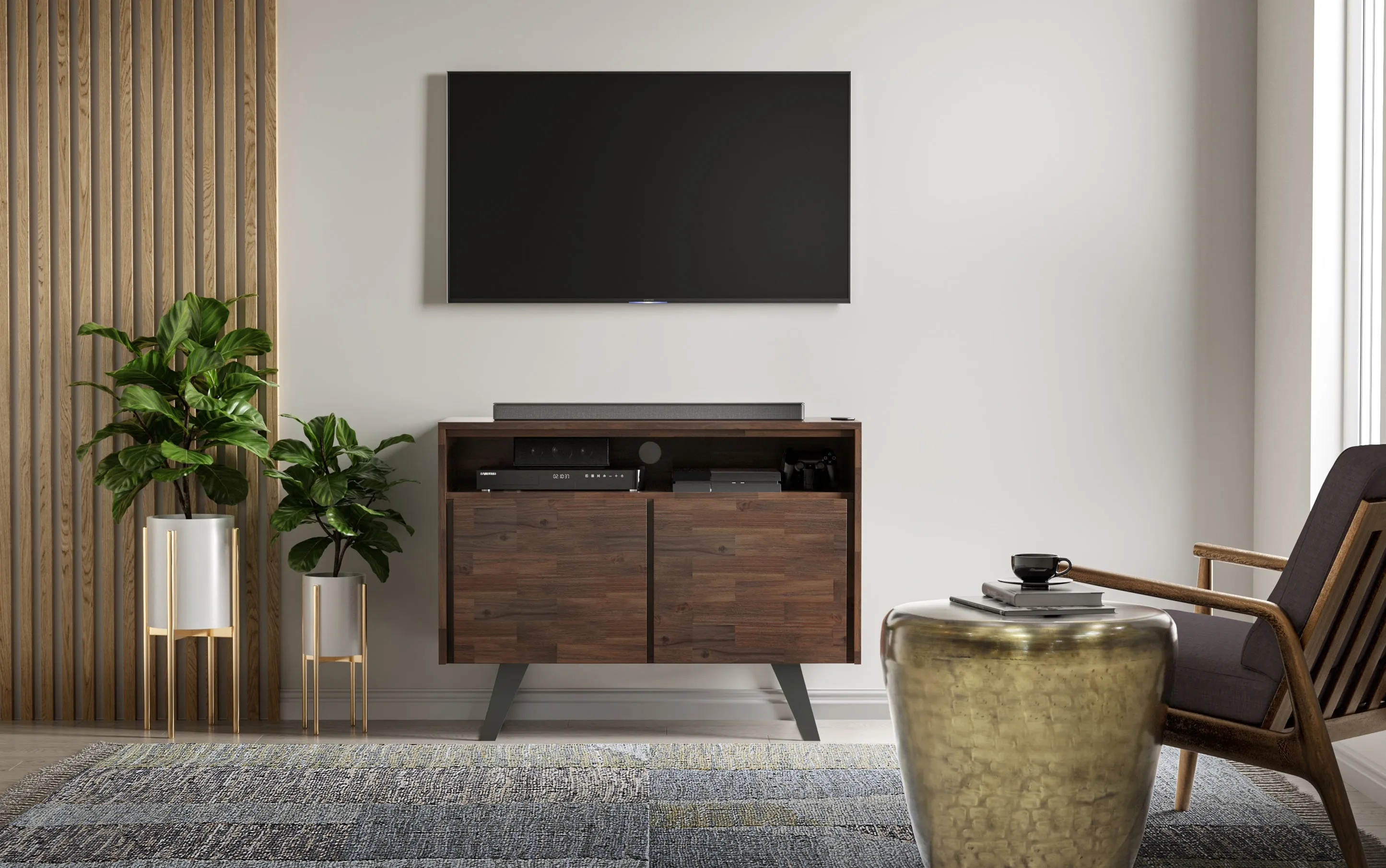 Lowry 42 inch TV Media Stand in Acacia