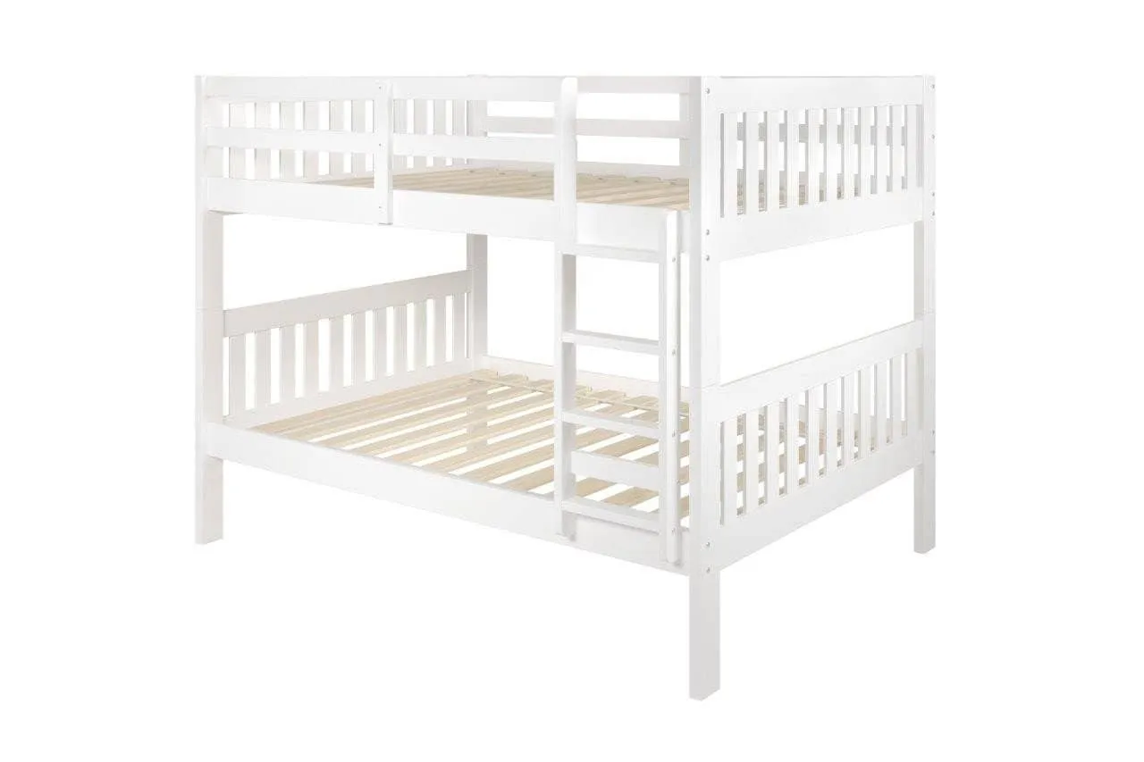 Max White Full over Full Bunk Beds for Kids