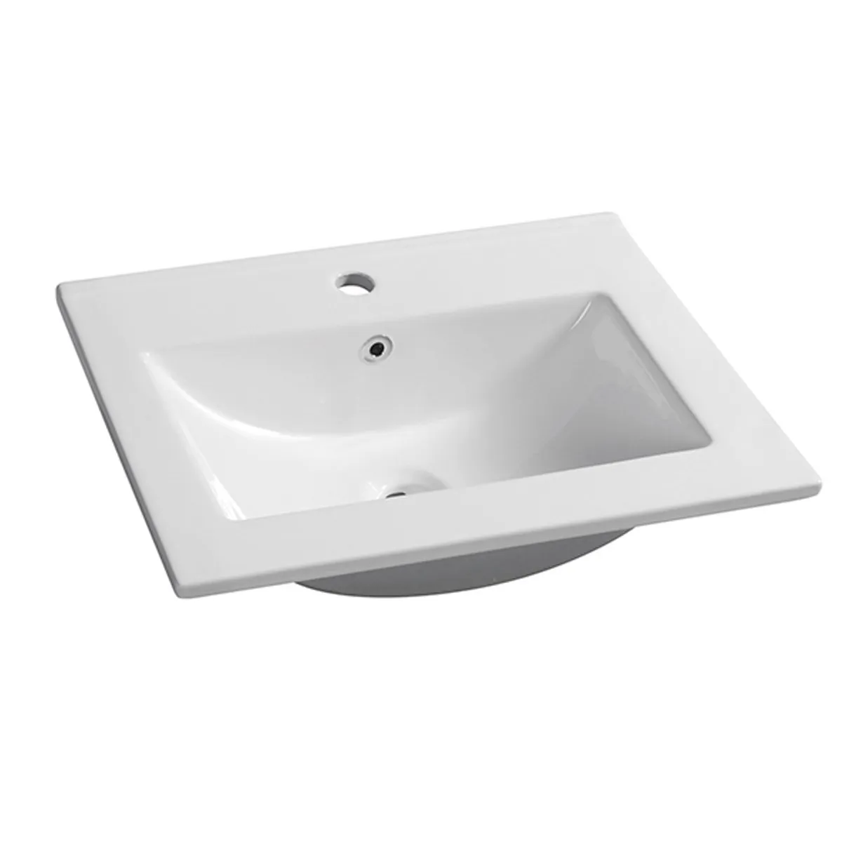 Mia 600mm Wall Hung Bathroom Vanity   Ceramic Top