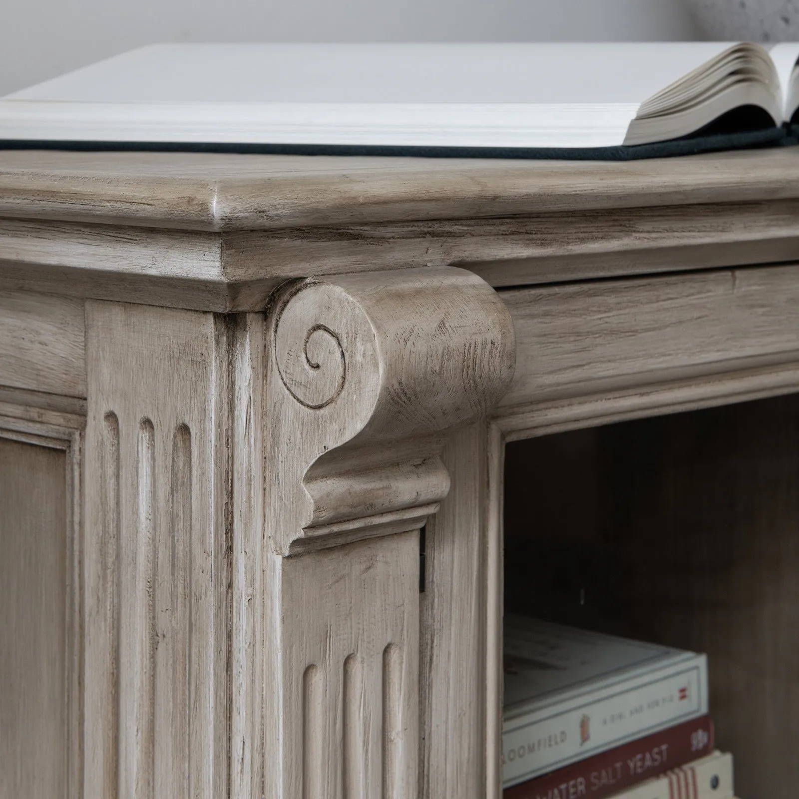 Natural glass, fronted, sideboard