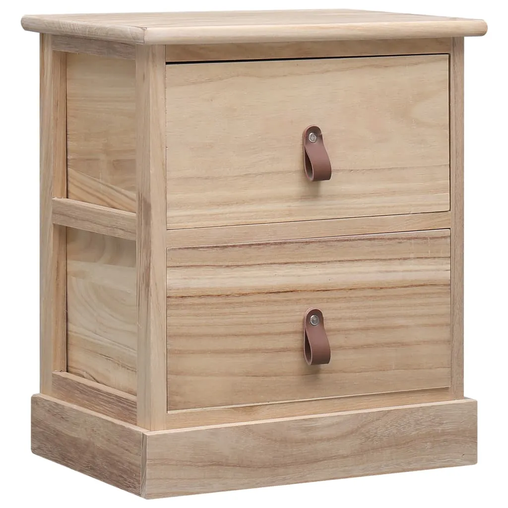 Nightstands 2 pcs 38x28x45 cm Paulownia Wood