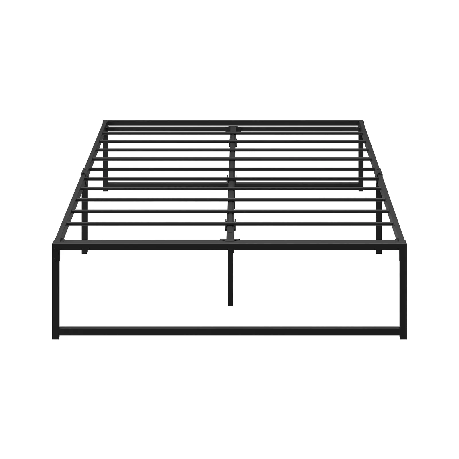 Oikiture Metal Bed Frame Double Size Beds Base Platform Black